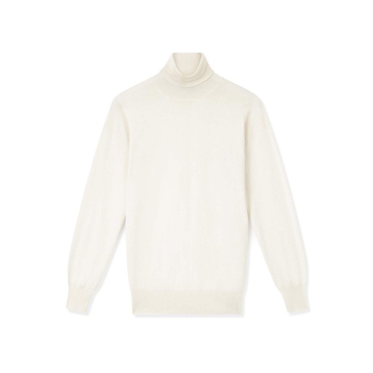 Tom Ford Fine Cashmere Silk Turtleneck Stickat Dam Chalk | 106STBDYX