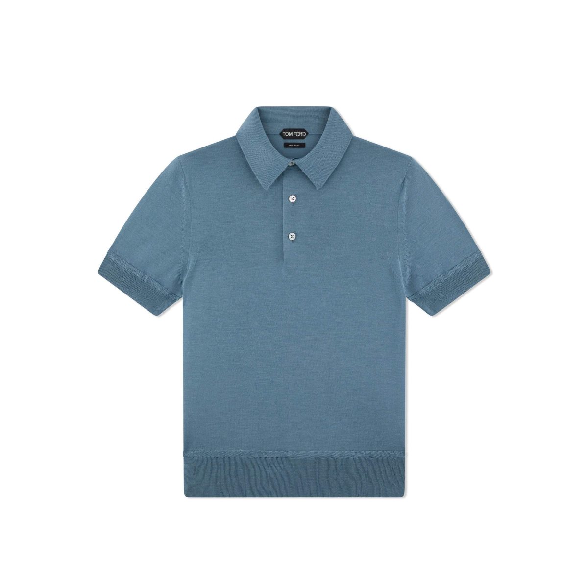 Tom Ford Fine Gauge Cashmere Silk Polo Stickat Herr Ljusblå | 930JDXWGU