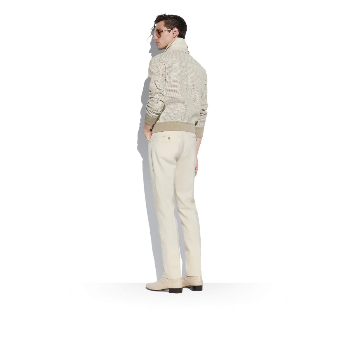 Tom Ford Fine Poplin Atticus Trouser Byxor Herr Vita | 705IKJZMR