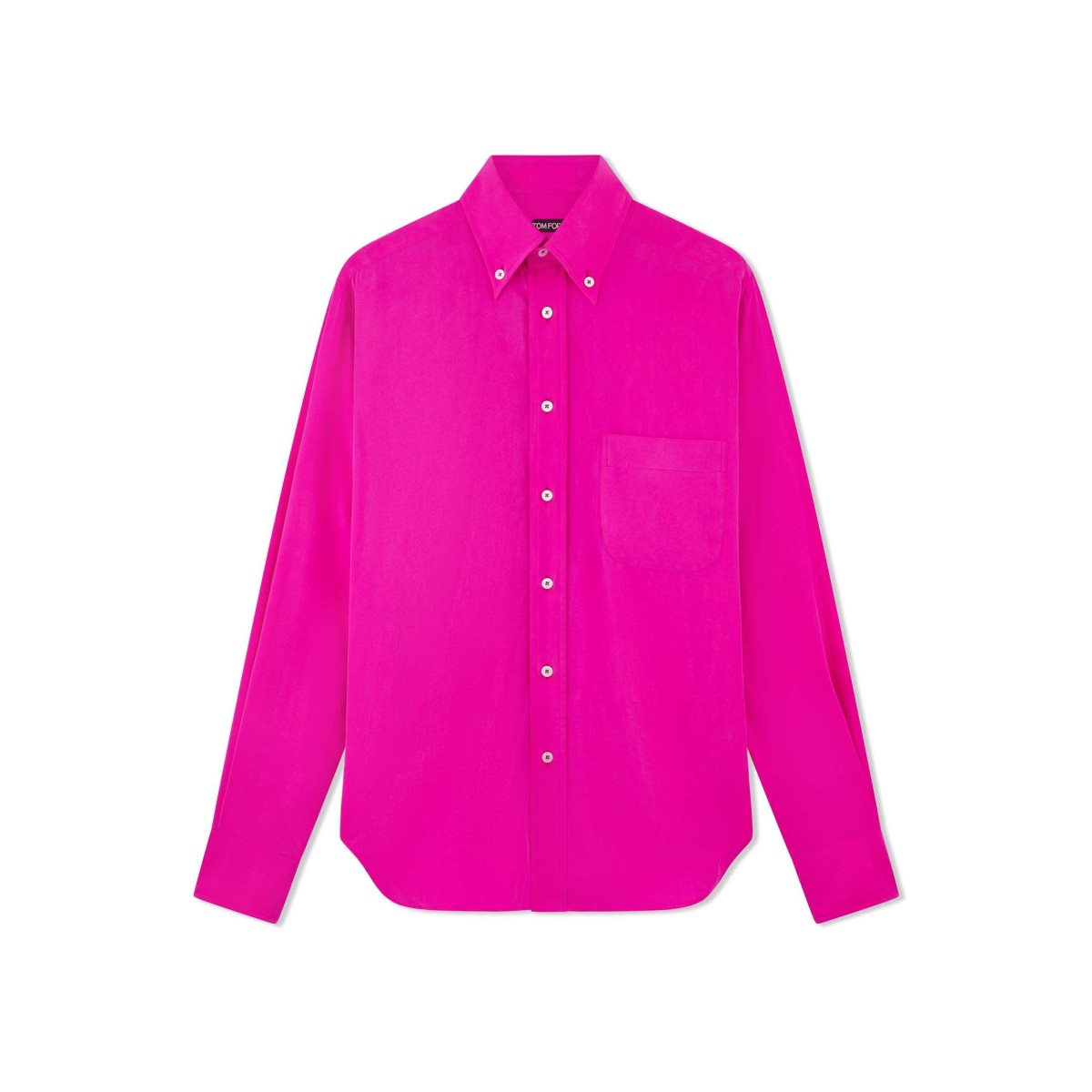 Tom Ford Fluorescent Crepe De Chine Fluid Fit Skjorta Herr Rosa | 839MCDTJX