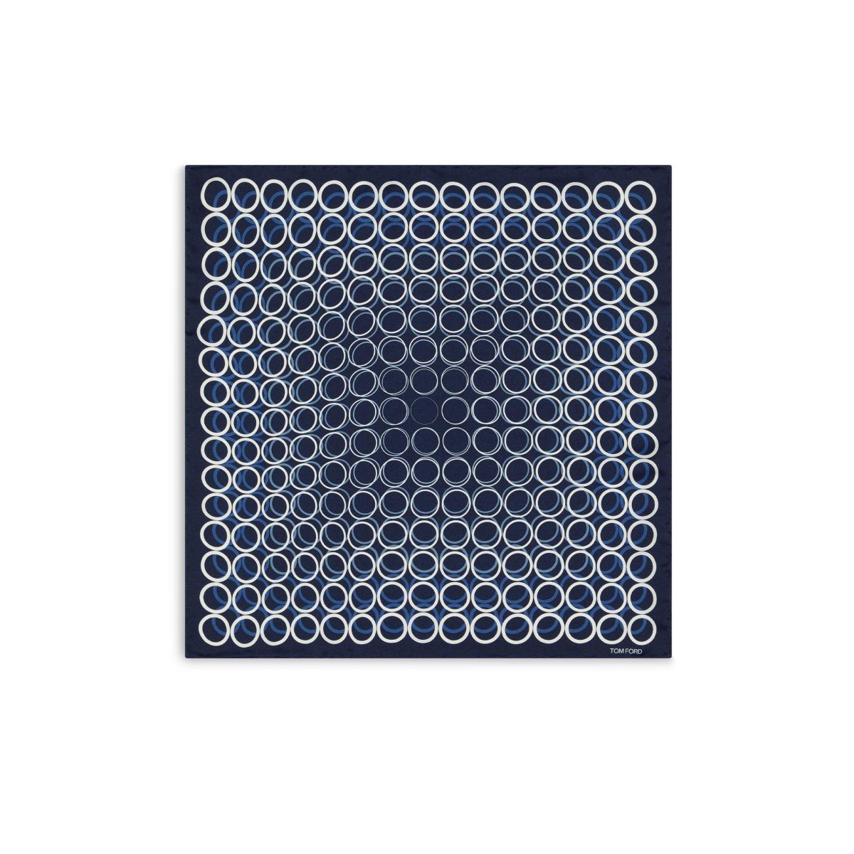 Tom Ford Geometric Print Silk Pocket Squares Herr Marinblå | 826LCYNTR