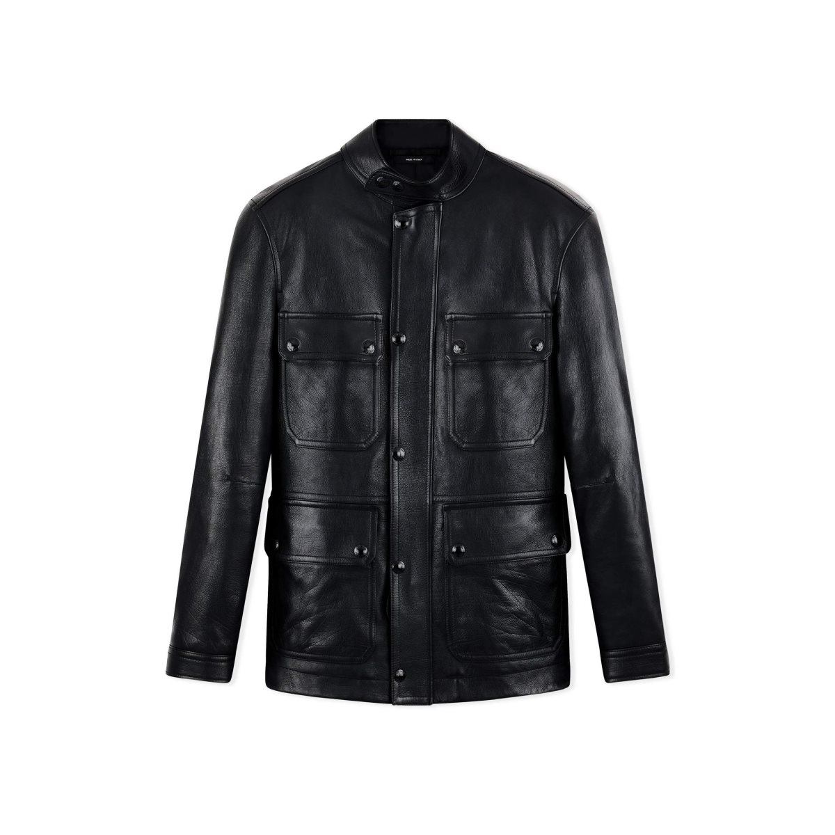 Tom Ford Glossy Grain Motorcycle Jacket Ytterkläder Herr Svarta | 054FUBROP