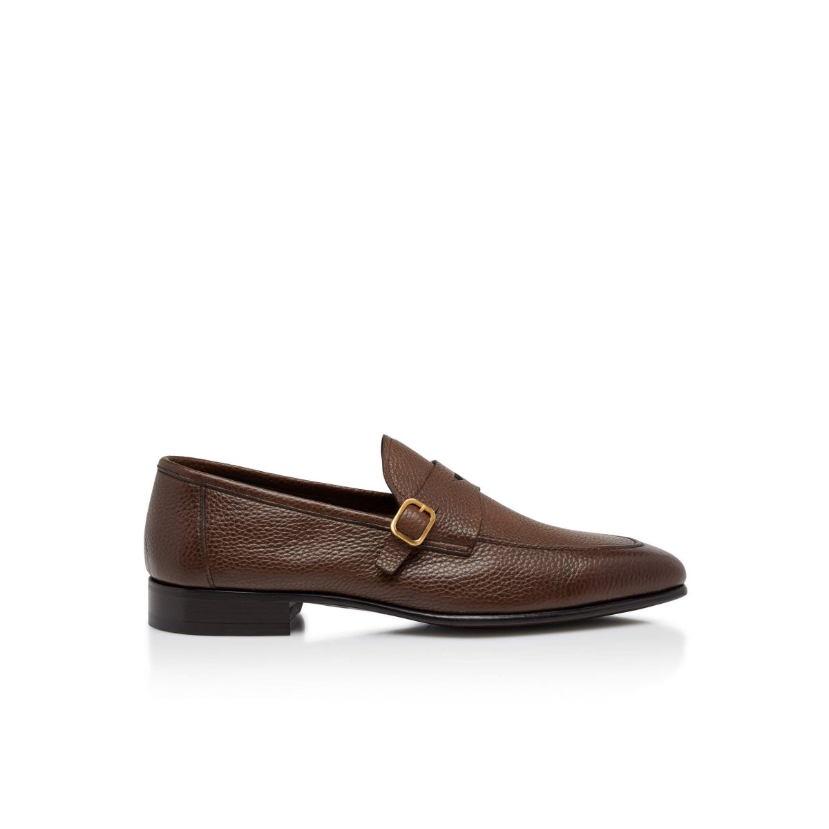 Tom Ford Grain Läder Dover Loafers Herr Bruna | 120MPNEFW