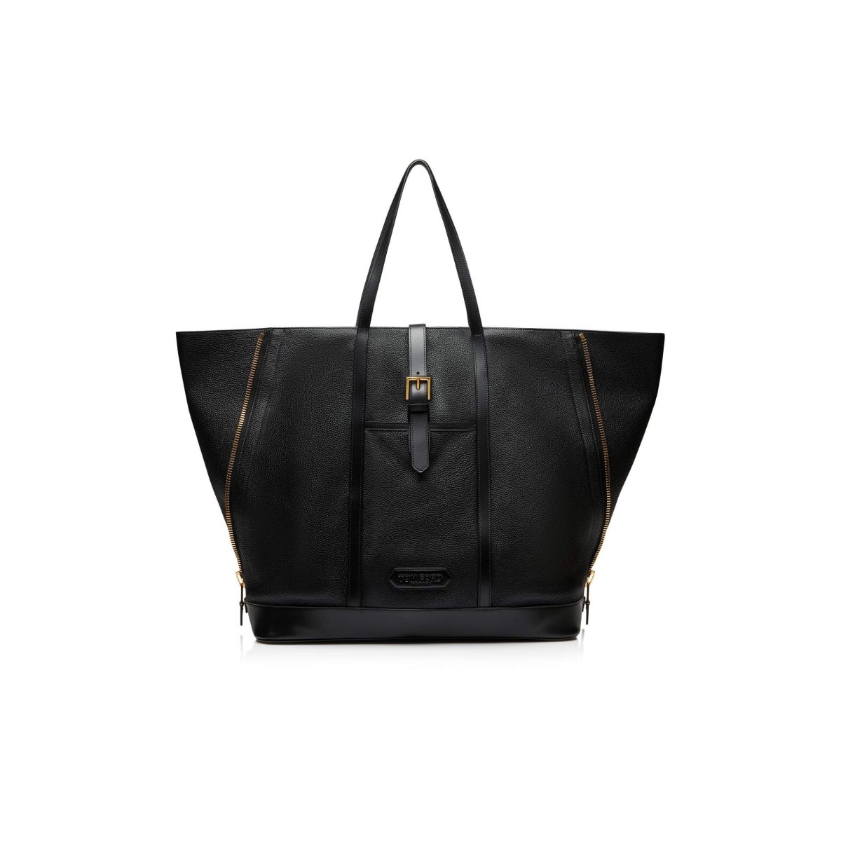 Tom Ford Grain Läder Extender Tote Handbagage Väska Herr Svarta | 168MGTSLP