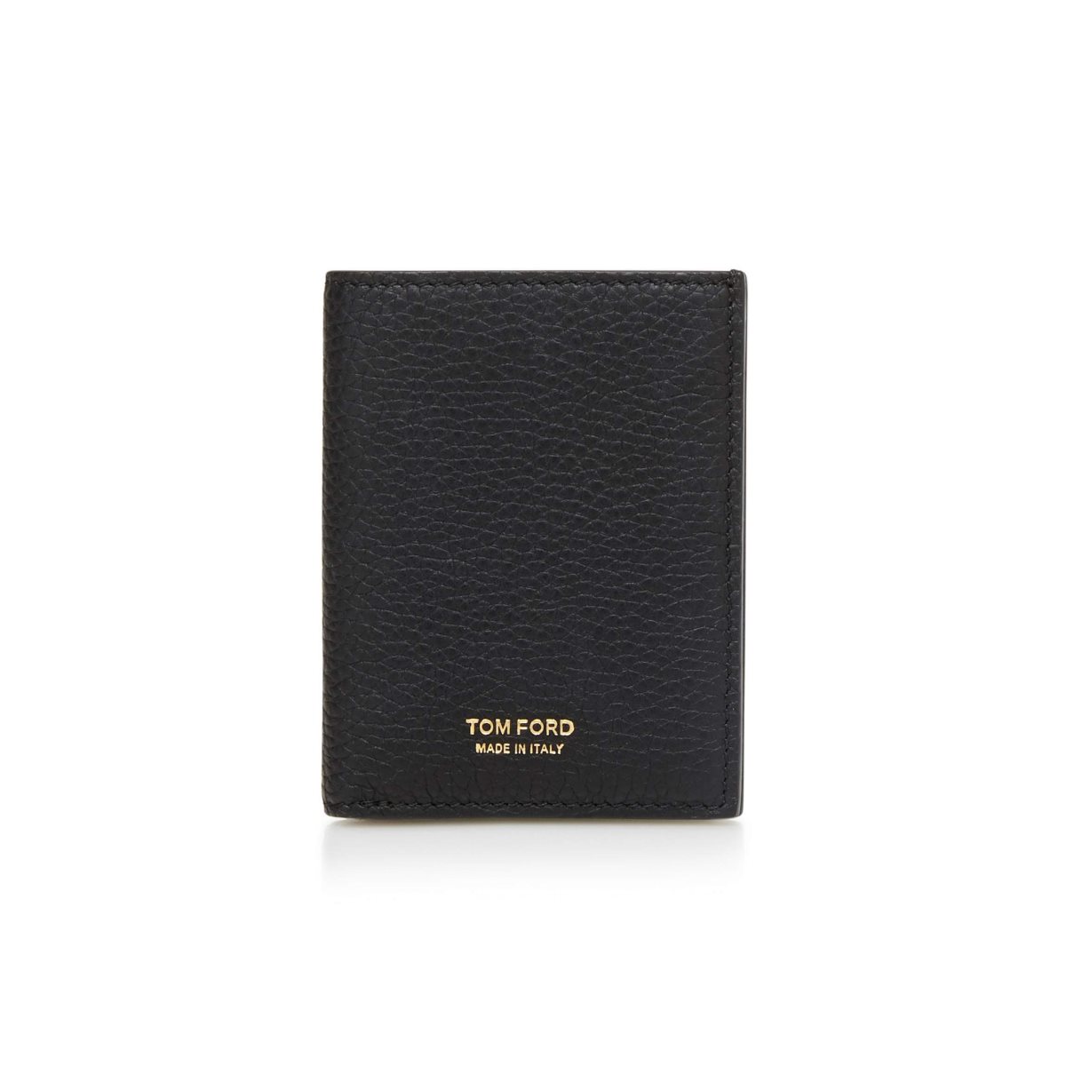 Tom Ford Grain Läder Folding Cardholder Liten Plånbok Herr Svarta | 827XQUVIW