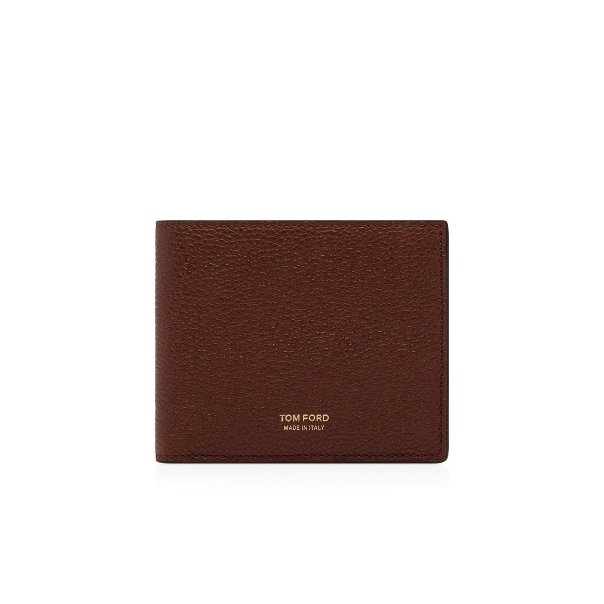 Tom Ford Grain Läder Klassiska Bifold Wallet Liten Plånbok Herr Bruna | 917FOUMKS