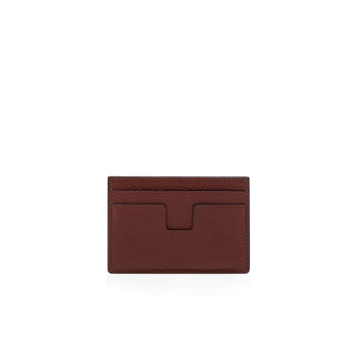 Tom Ford Grain Läder Klassiska Cardholder Liten Plånbok Herr Bruna | 428KLYMJR