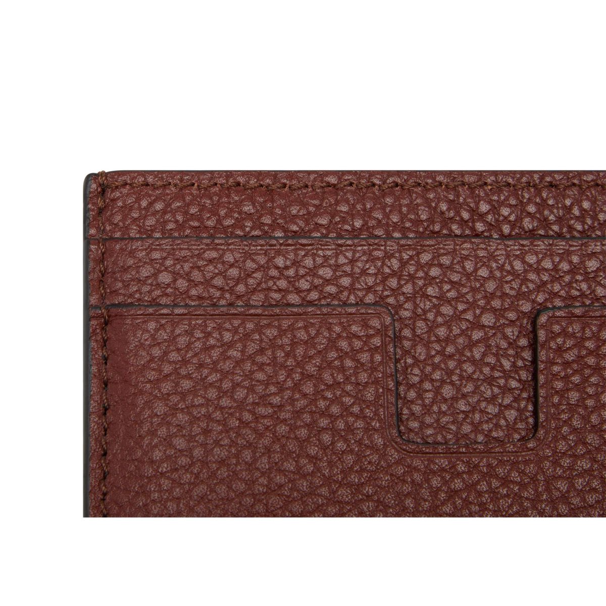 Tom Ford Grain Läder Klassiska Cardholder Liten Plånbok Herr Bruna | 428KLYMJR