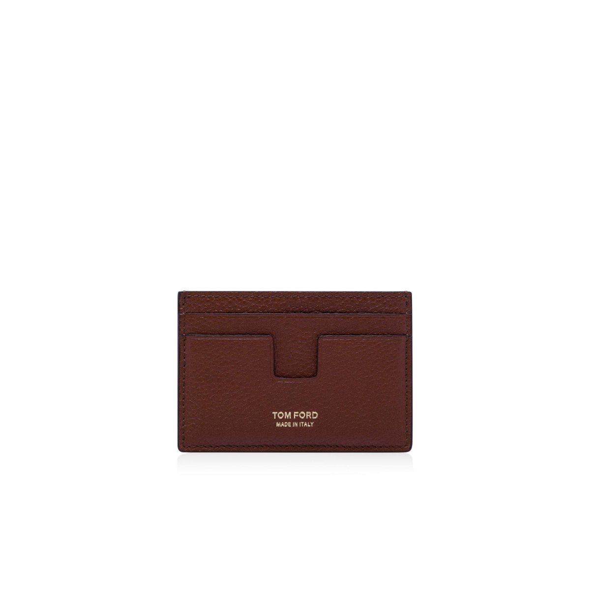 Tom Ford Grain Läder Klassiska Cardholder Liten Plånbok Herr Bruna | 428KLYMJR