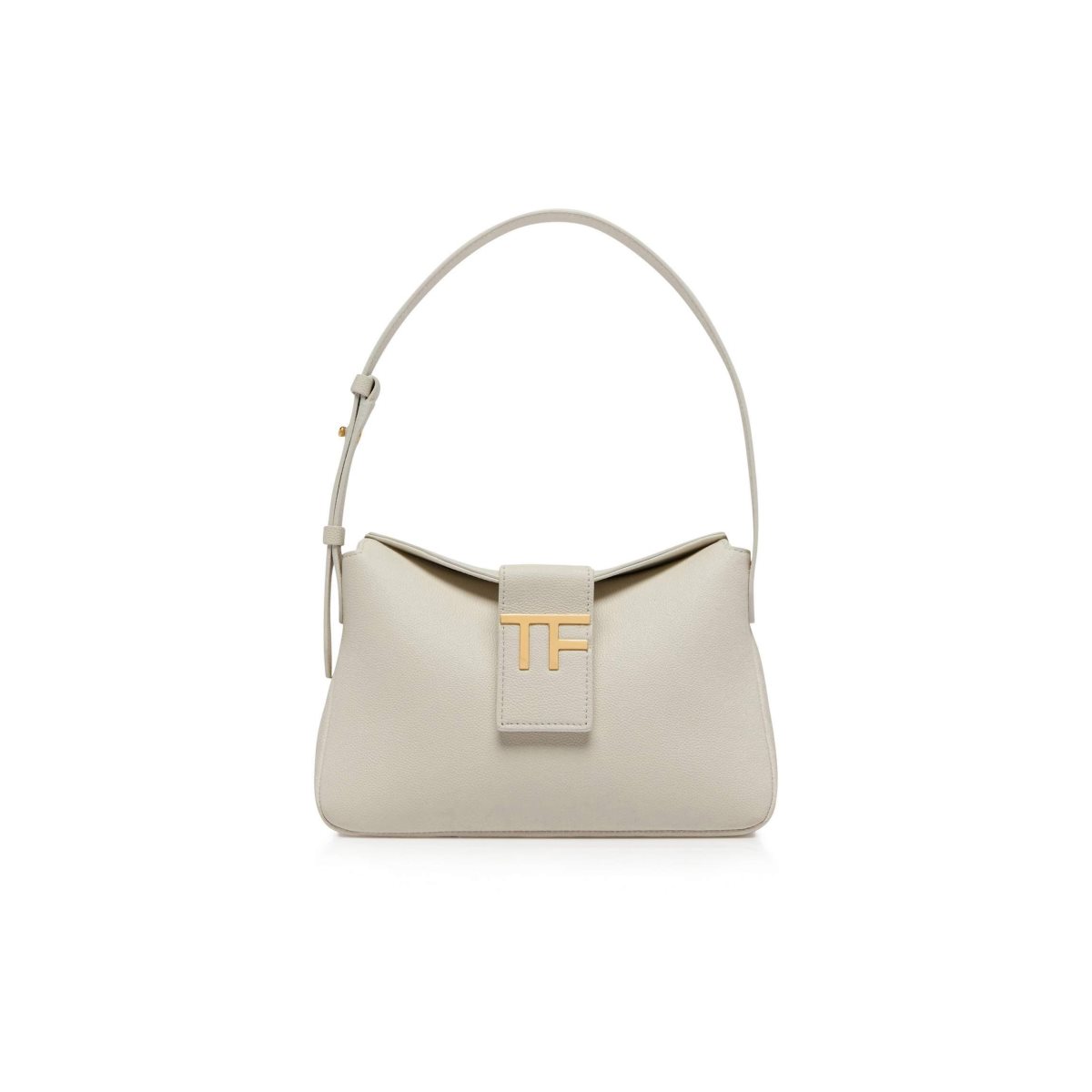 Tom Ford Grain Läder Tf Mini Hobo Toteväska Dam Chalk | 649WHVJIY