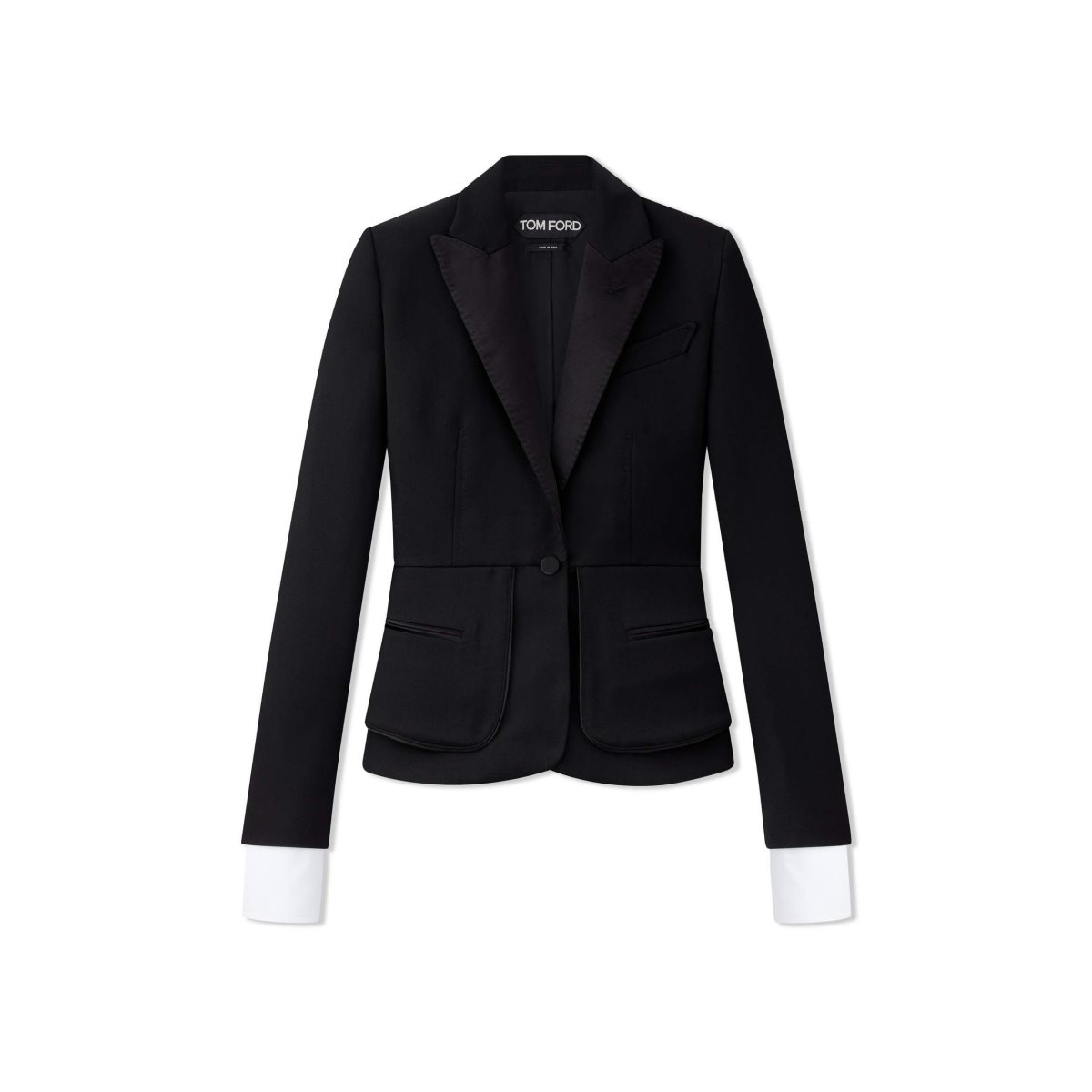 Tom Ford Gran De Poudre Tuxedo Fitted Jacka Dam Svarta | 736BJRQKP