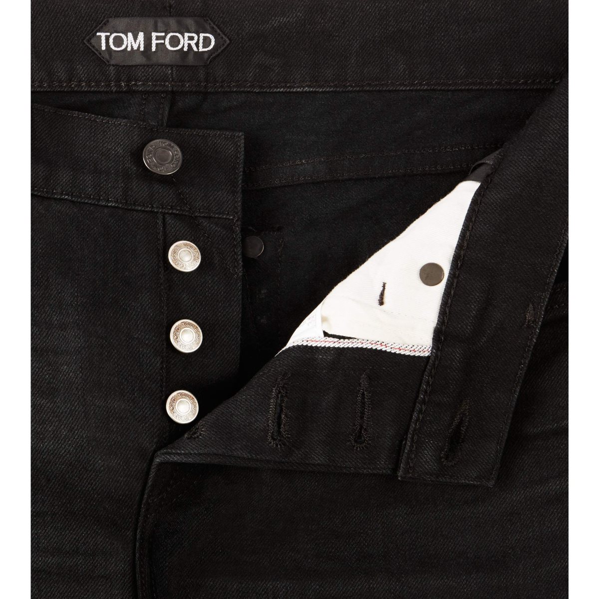 Tom Ford Hetero Fit Stretch Japanese Selvedge Jeans Herr Svarta | 026ROCBJA