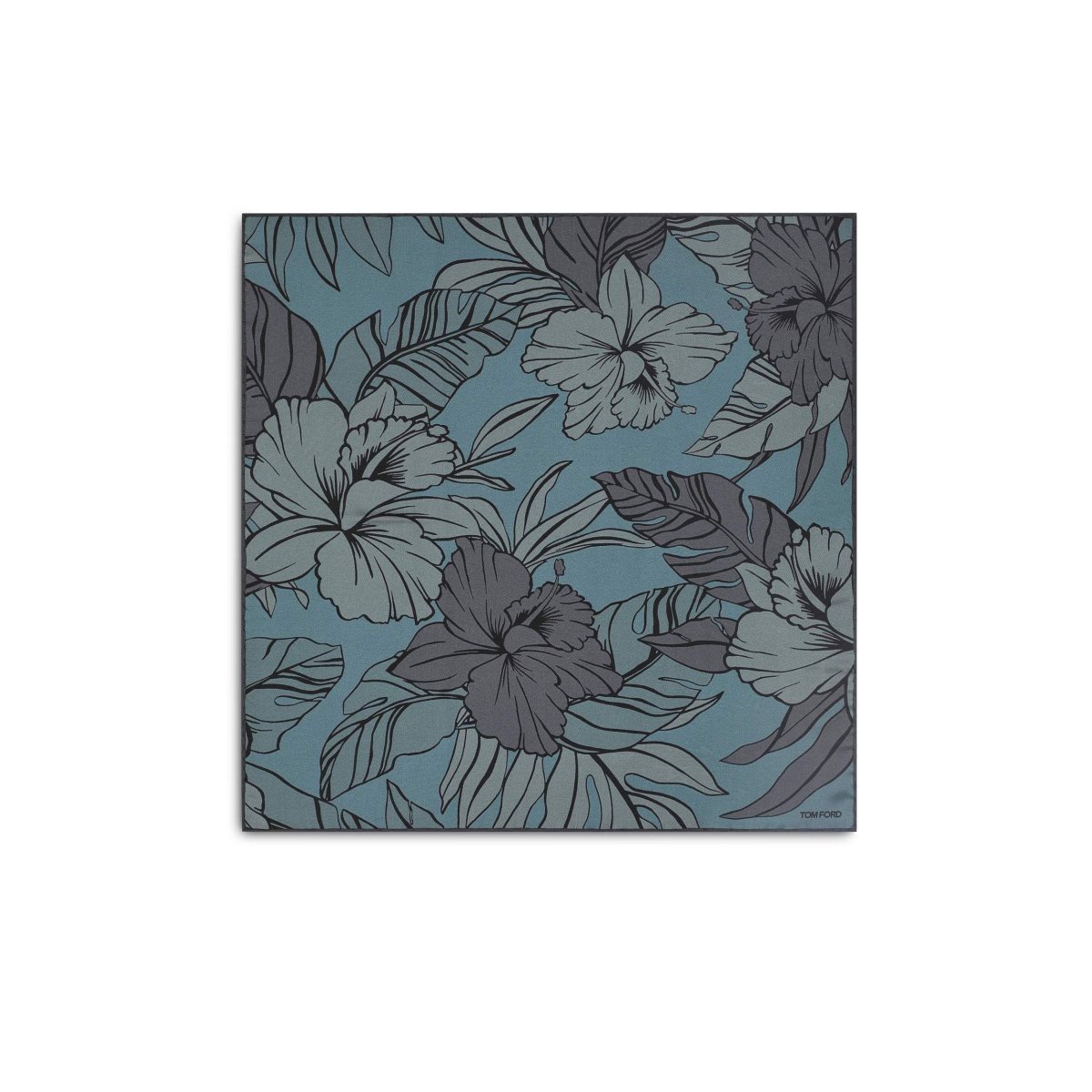 Tom Ford Hibiscus Floral Silk Pocket Squares Herr Grå | 508MAFEPJ