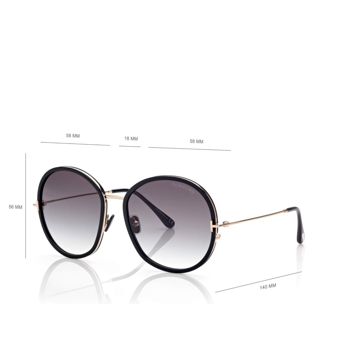 Tom Ford Hunter Solglasögon Dam Svarta | 104FJYXWV