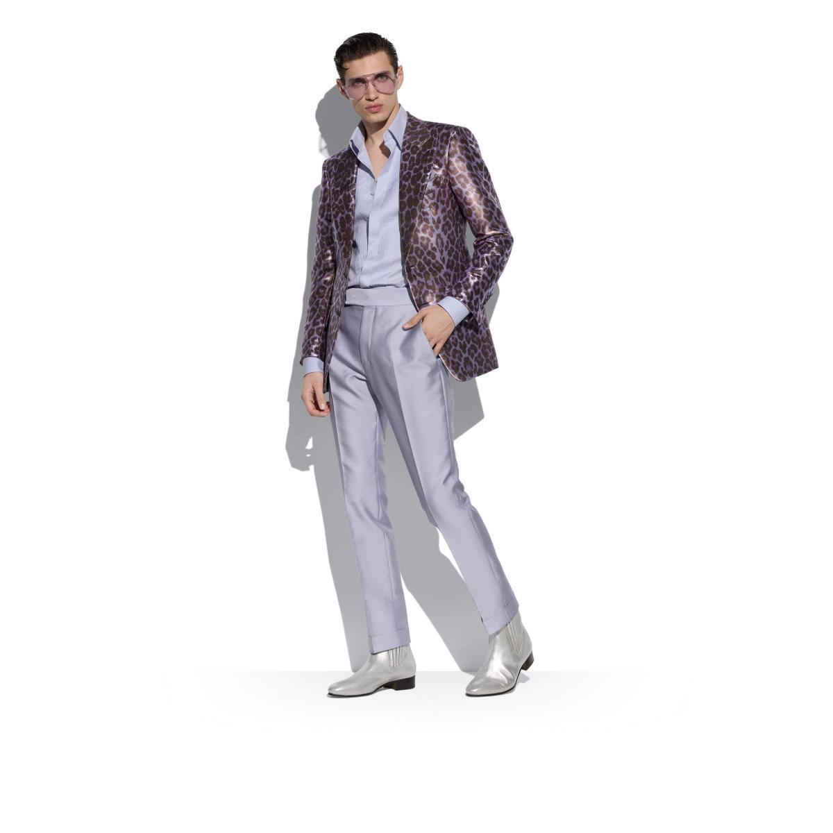 Tom Ford Iridescent Twill Atticus Trouser Byxor Herr Lavendel | 302PXTCHU