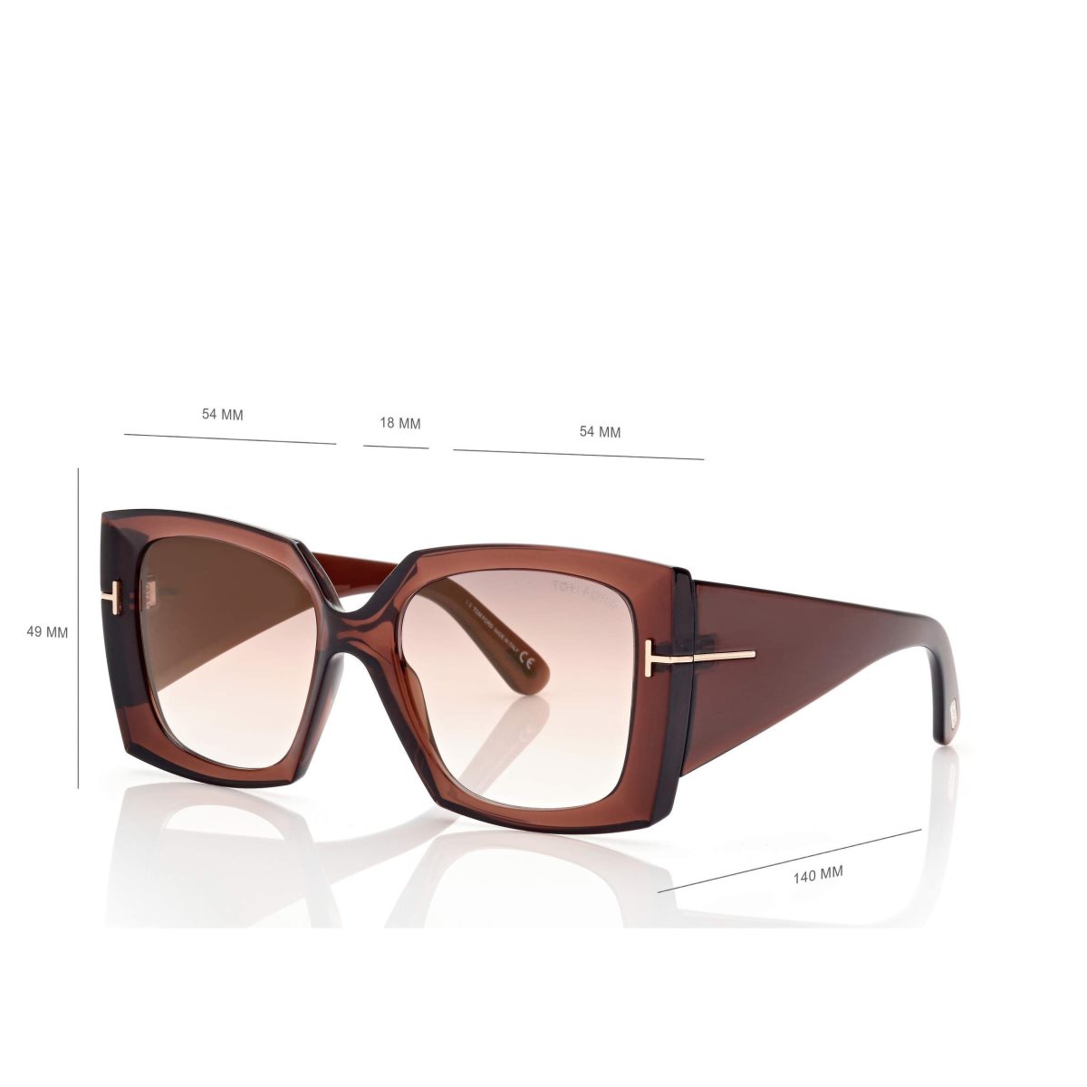 Tom Ford Jacquetta Solglasögon Dam Bruna | 961RQYVPH