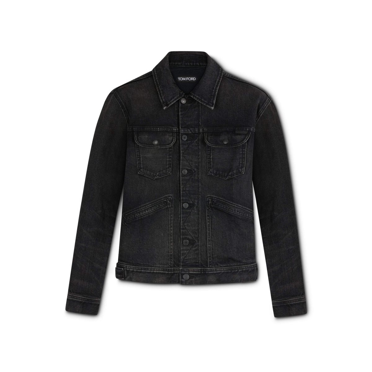 Tom Ford Japanese Selvedge Denim Jacket Ytterkläder Herr Svarta | 482VRTSIW