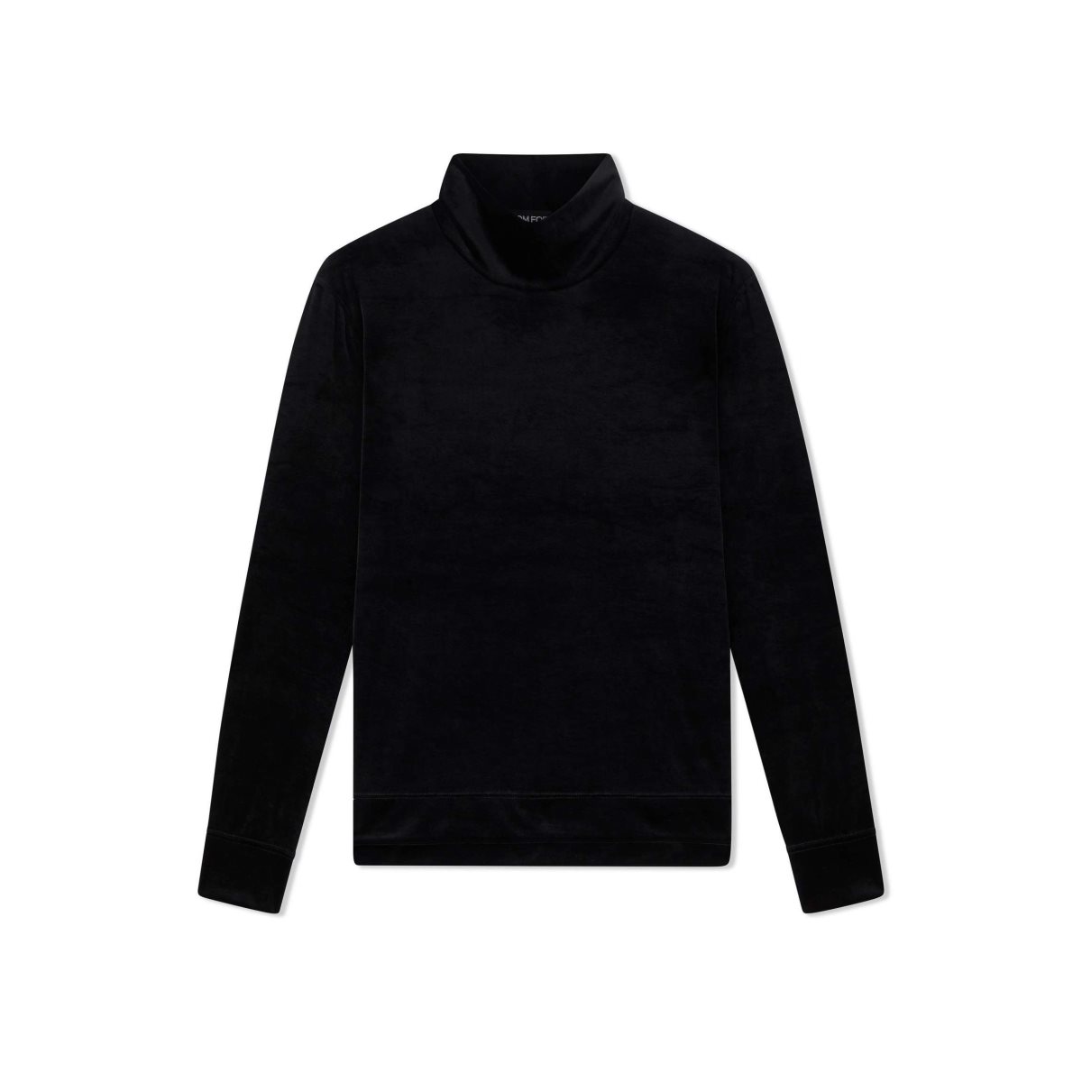 Tom Ford Jersey Velvet Mock Neck Stickat Herr Svarta | 723QPGCDR