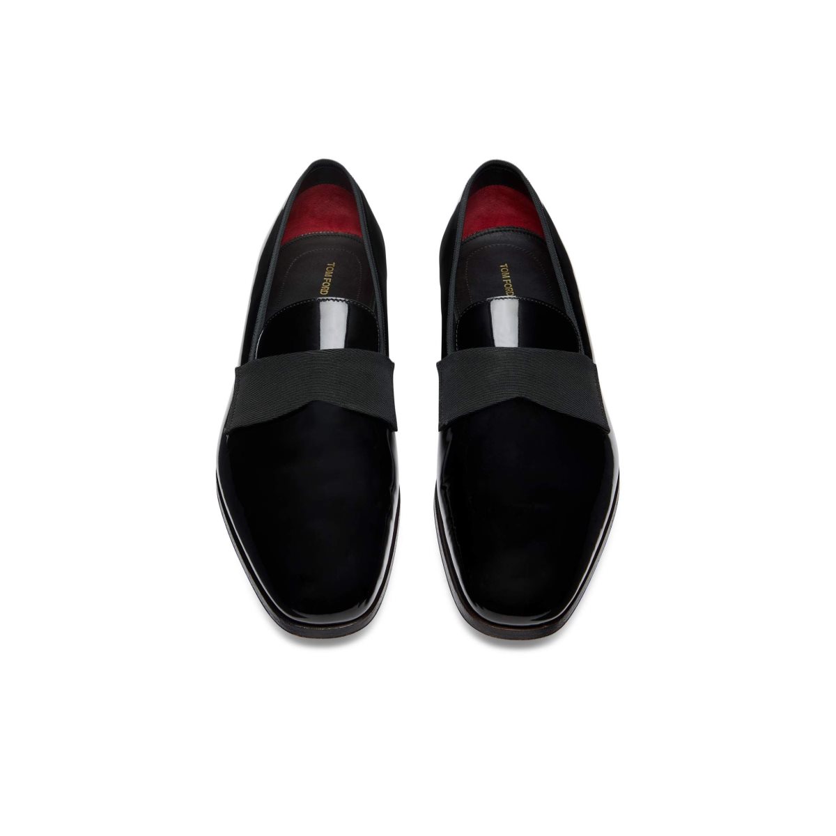 Tom Ford Lack Läder Edgar Evening Tofflor Loafers Herr Svarta | 950FKZUNE