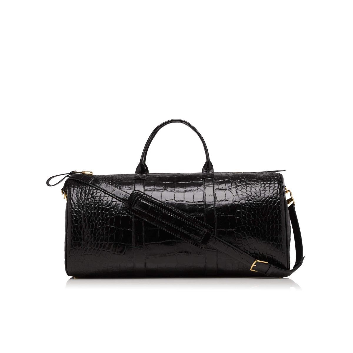 Tom Ford Large Alligator Buckley Duffle Handbagage Väska Herr Svarta | 784ENFIBO