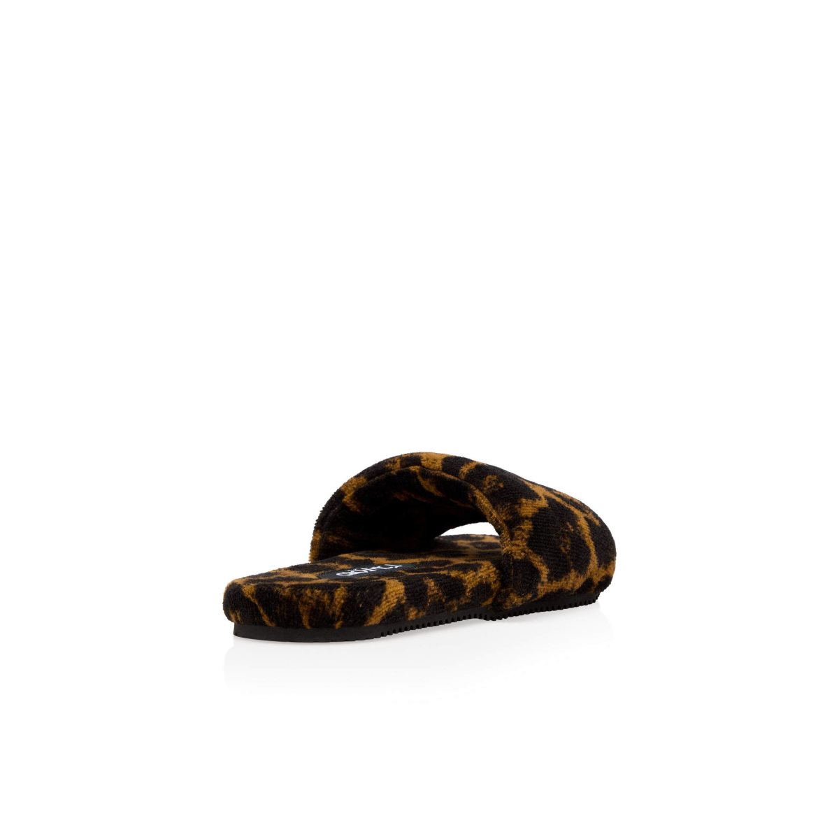 Tom Ford Leopard Towelling Harrison Slides Sandaler Dam Svarta | 015ZKRIAD