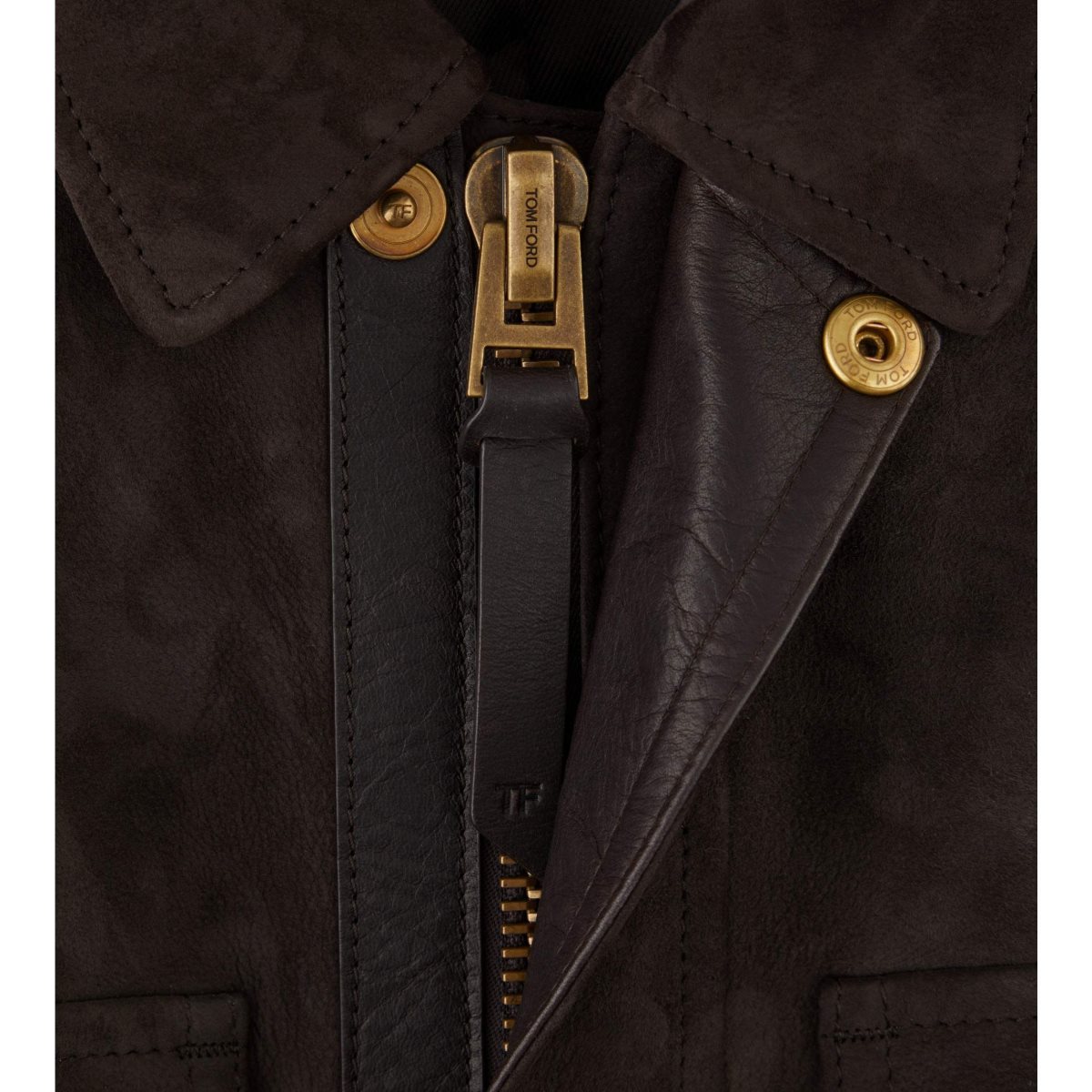 Tom Ford Light Mocka Field Jacket Ytterkläder Herr Ebony | 304WSTHXD