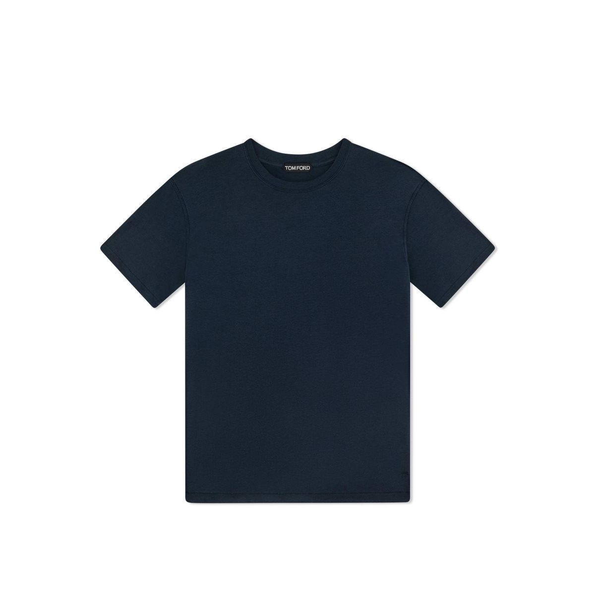 Tom Ford Lyocell Bomull Crew T-shirt Stickat Herr Marinblå | 928VAZPKG