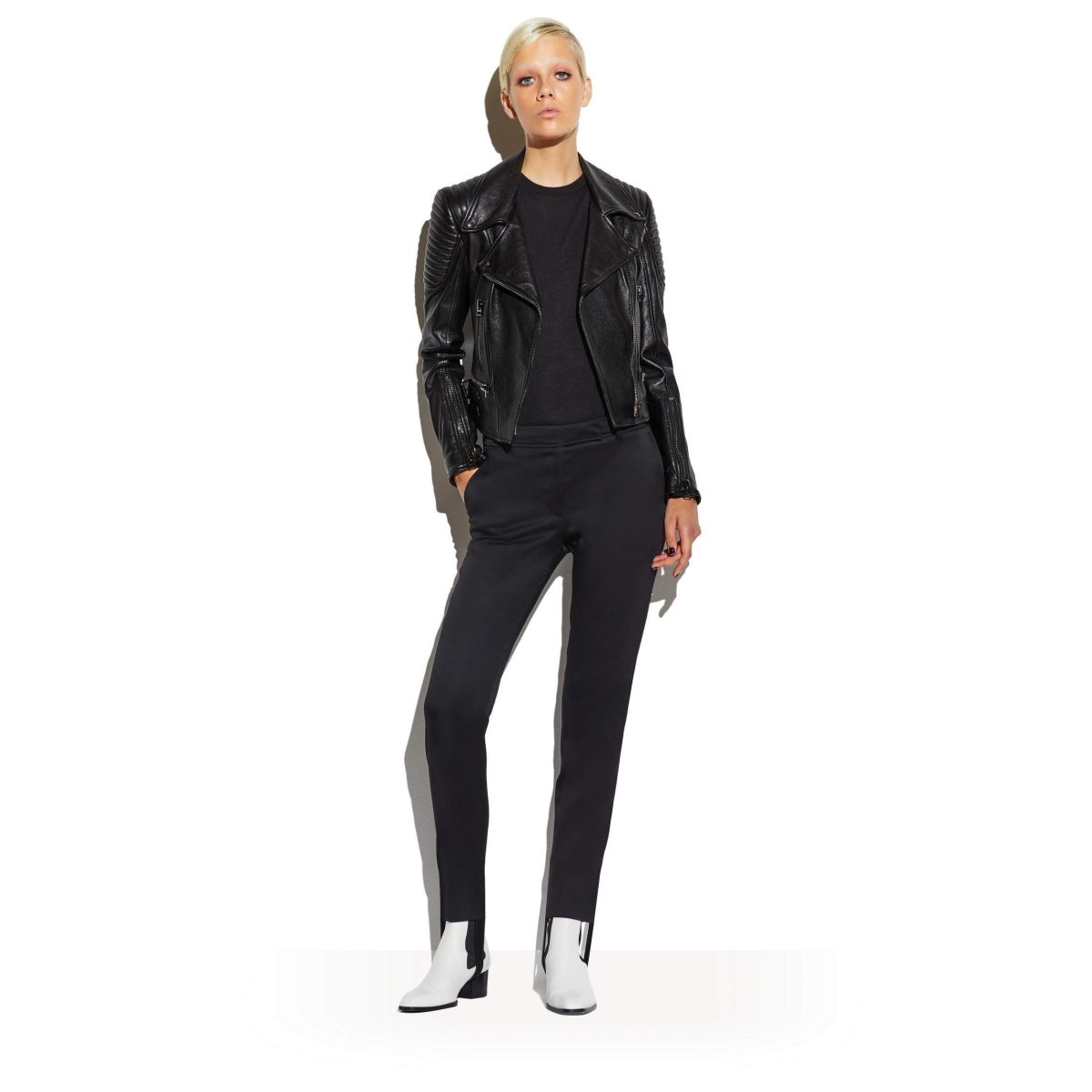 Tom Ford Läder Fitted Biker Jacket Ytterkläder Dam Svarta | 432XFKOSH