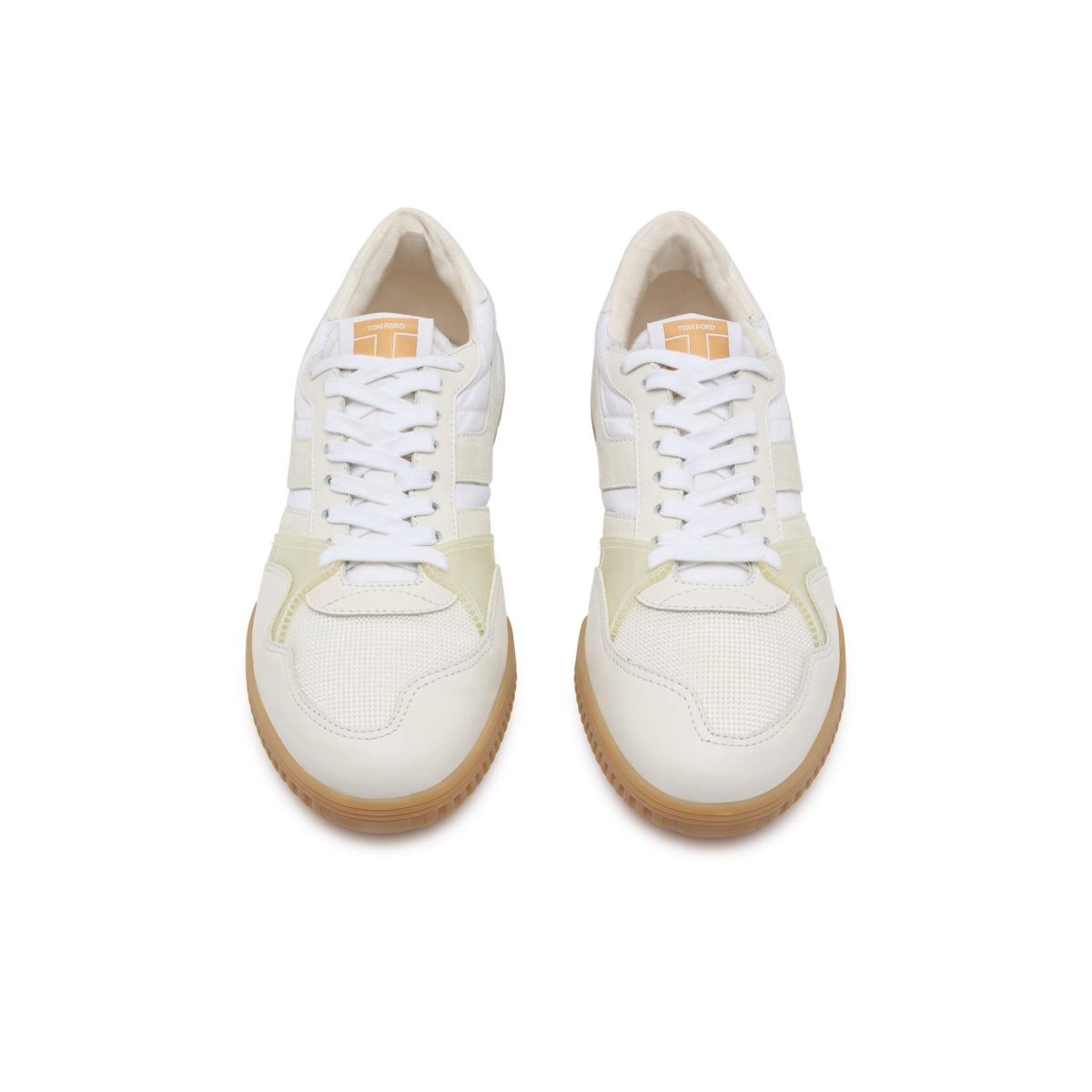 Tom Ford Läder + Nylon Jackson Sneakers Herr Vita | 650RJIVYT