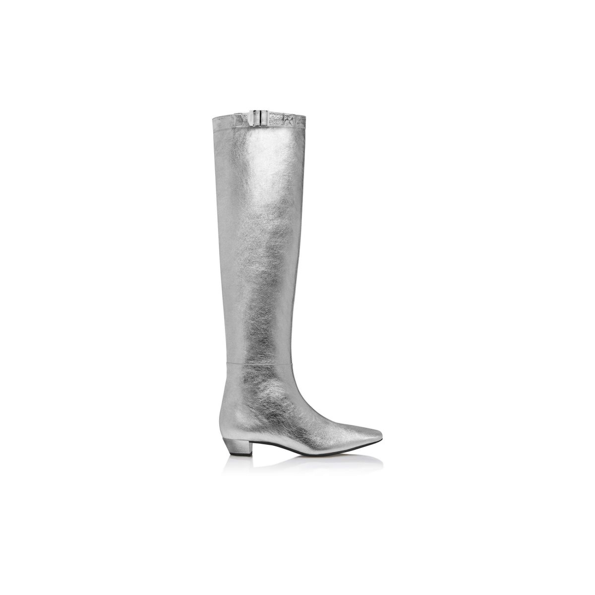 Tom Ford Läder Overknee Stövlar Dam Silver | 285RIJUMK