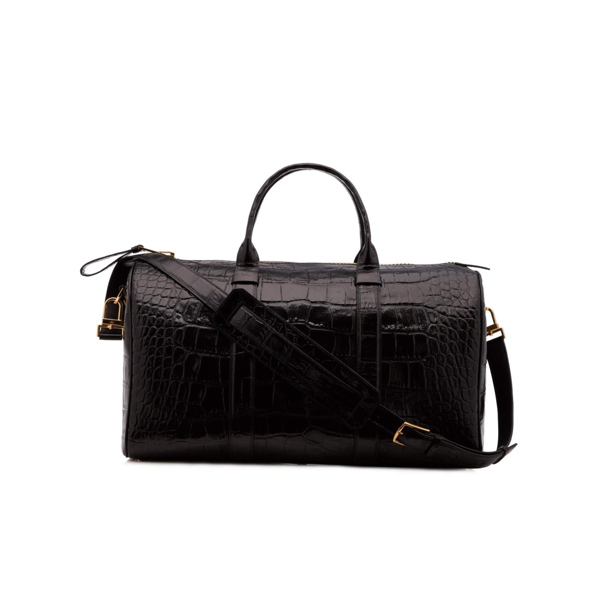 Tom Ford Medium Alligator Buckley Duffle Handbagage Väska Herr Svarta | 035RTYOGP