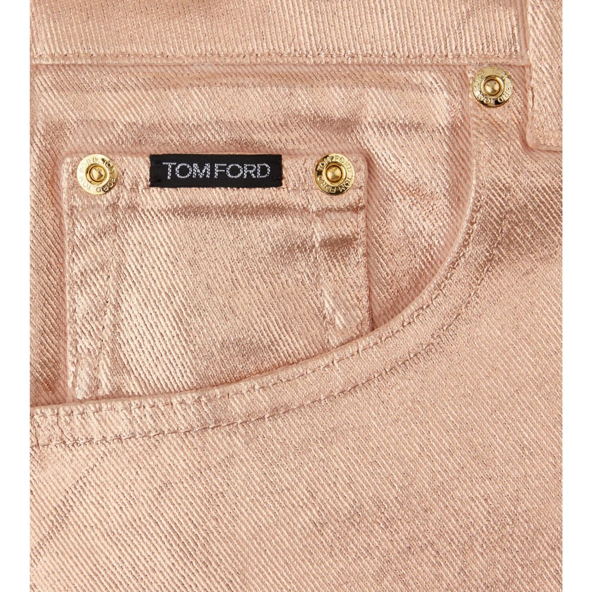 Tom Ford Metallic Boyfriend Jeans Dam Beige | 705VMICSD