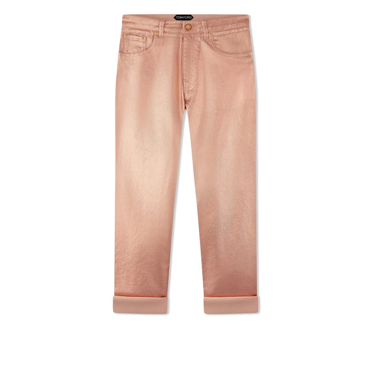 Tom Ford Metallic Boyfriend Jeans Dam Beige | 705VMICSD