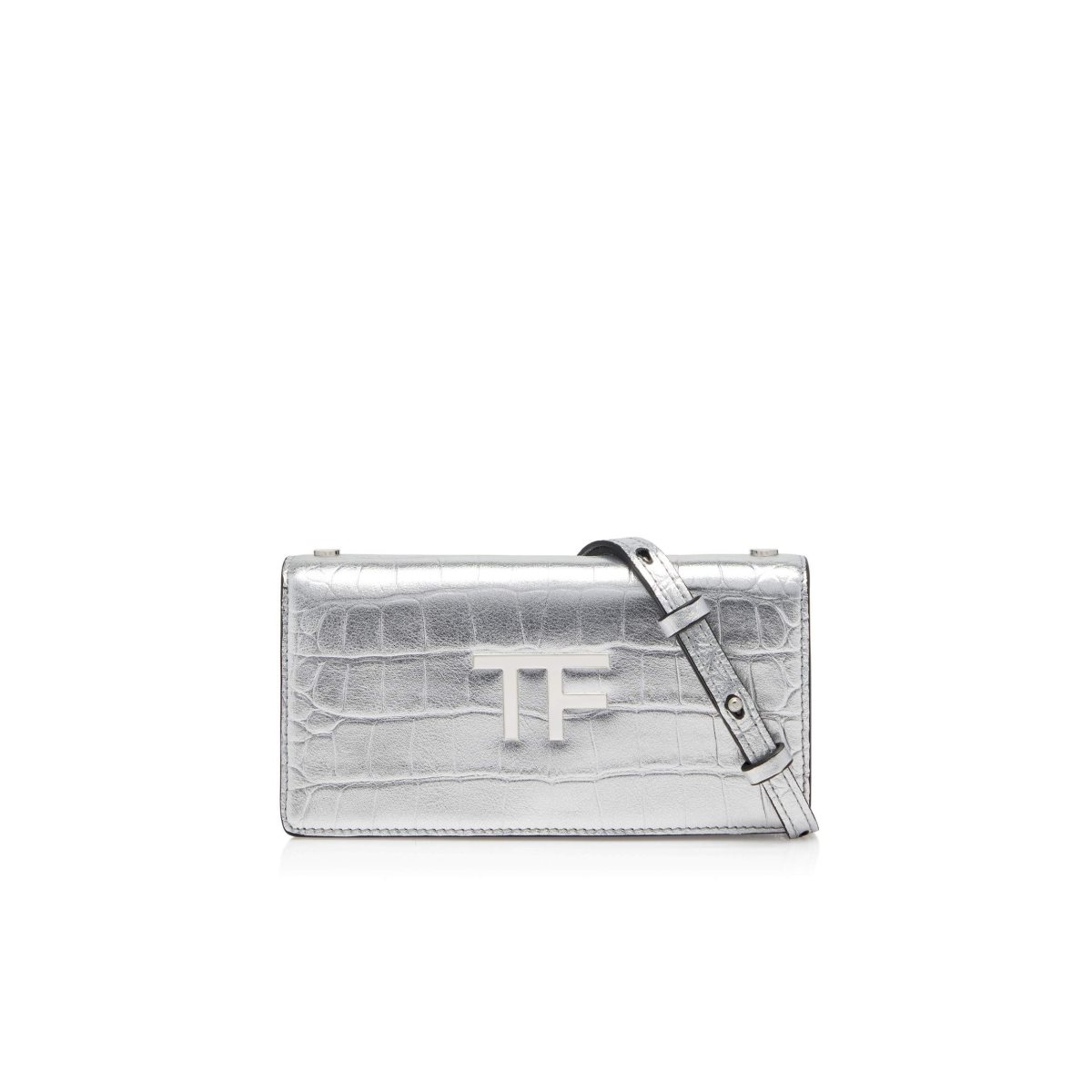 Tom Ford Metallic Läder Tf Crossbody Väska Dam Silver | 273FQLVKW