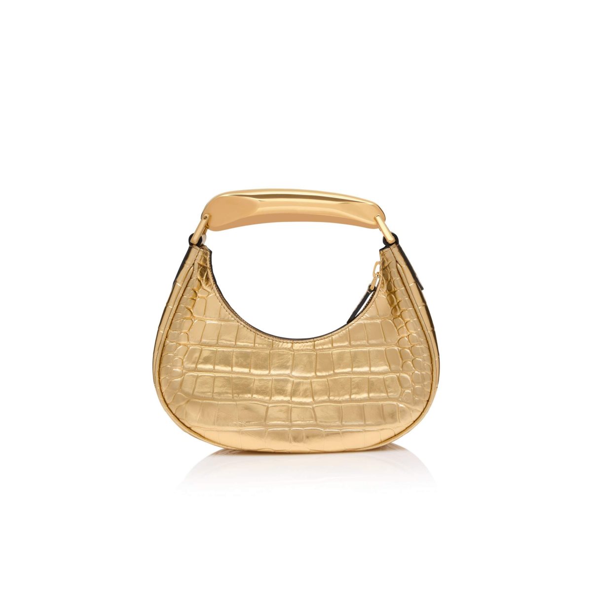 Tom Ford Metallic Stamped Crocodile Läder Bianca Mini Hobo Axelväska Dam Guld | 312QXUHNP