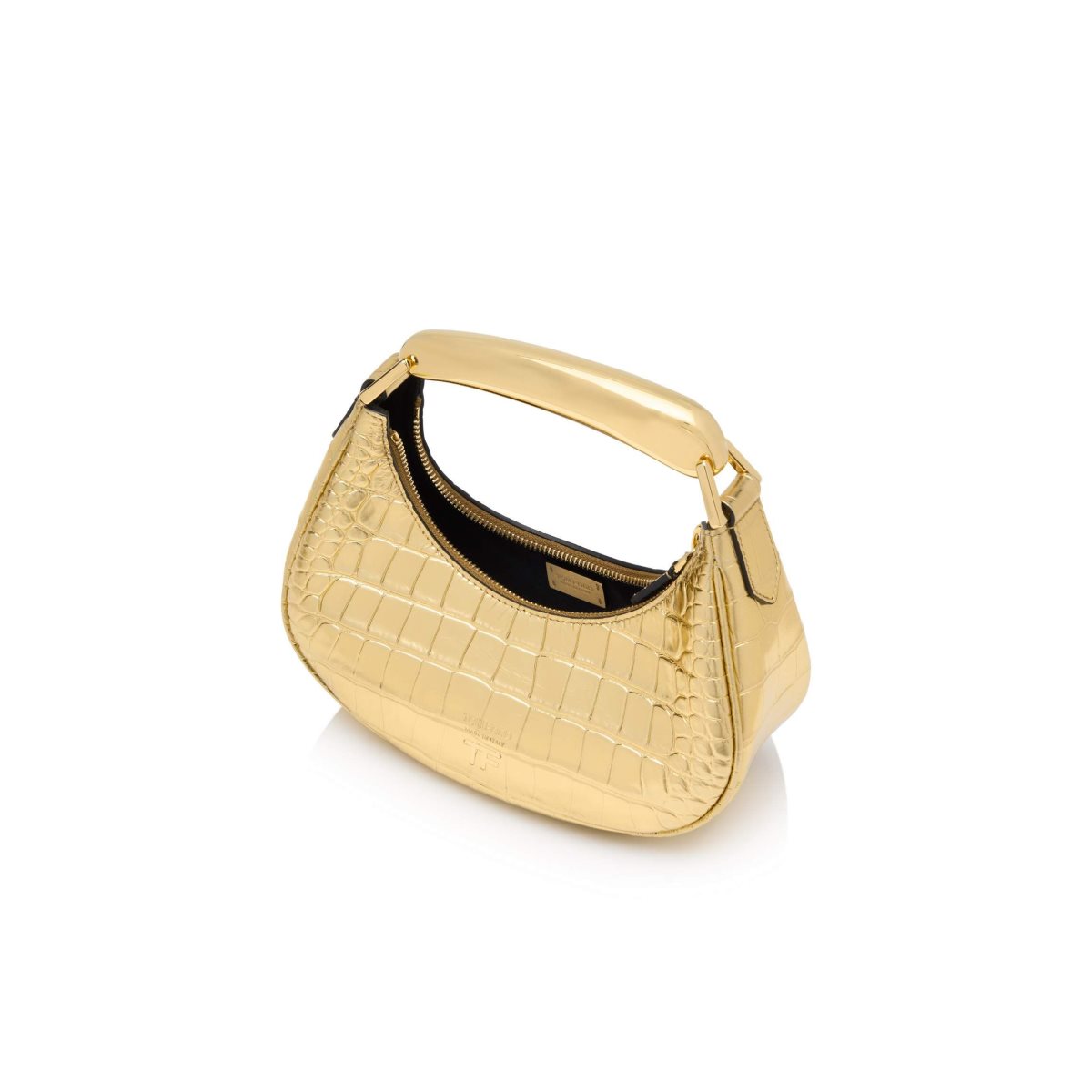 Tom Ford Metallic Stamped Crocodile Läder Bianca Mini Hobo Axelväska Dam Guld | 312QXUHNP