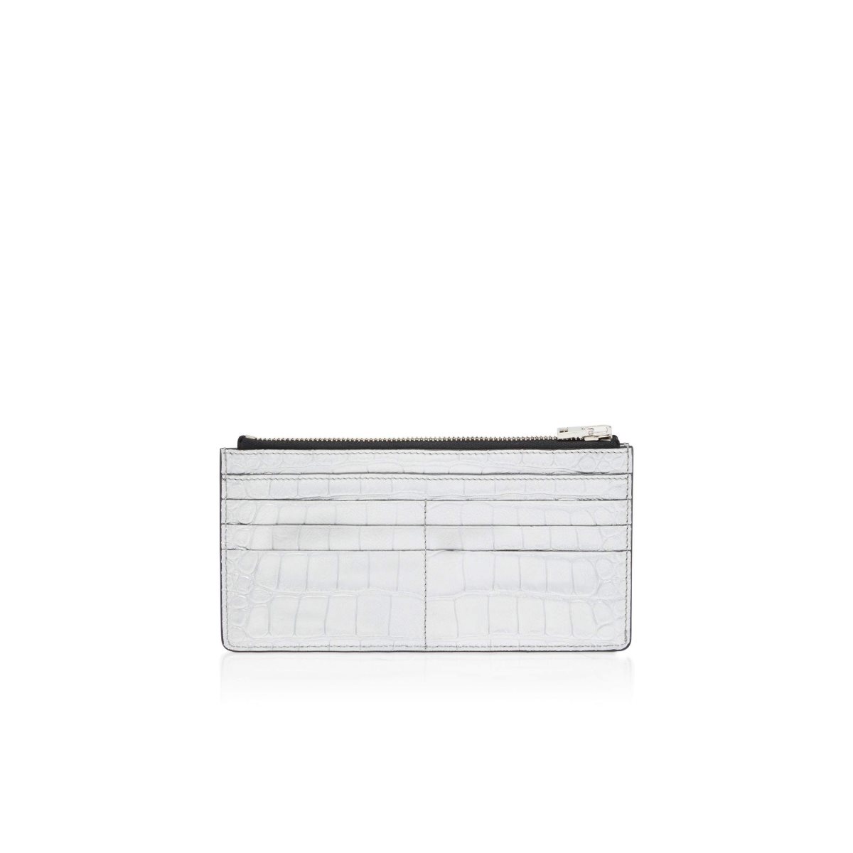 Tom Ford Metallic Stamped Läder Multifunctional Wallet Liten Plånbok Dam Silver | 720NVZEDI