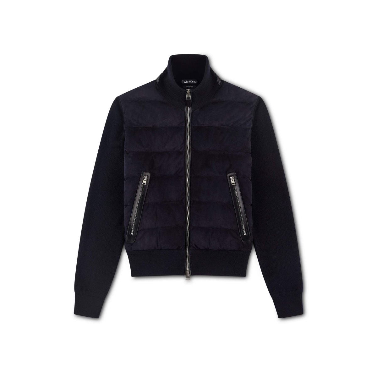 Tom Ford Mocka Down Front Merino Blouson Ytterkläder Herr Marinblå | 359FYXDGS