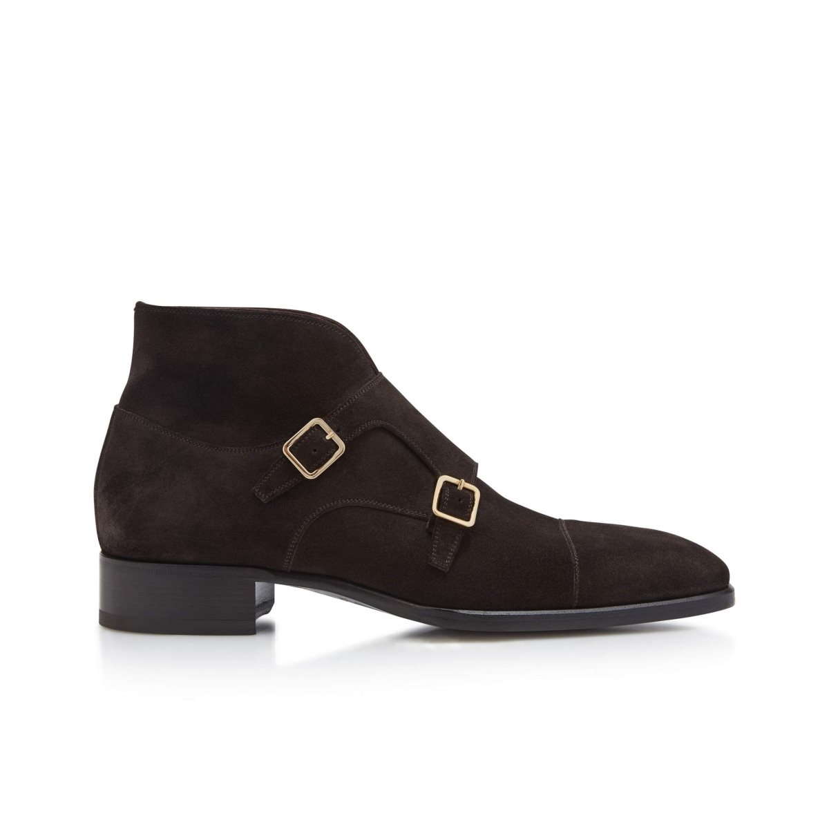 Tom Ford Mocka Elkan Double Monk Rem Boot Finskor Herr Mörk | 069MLVGXQ