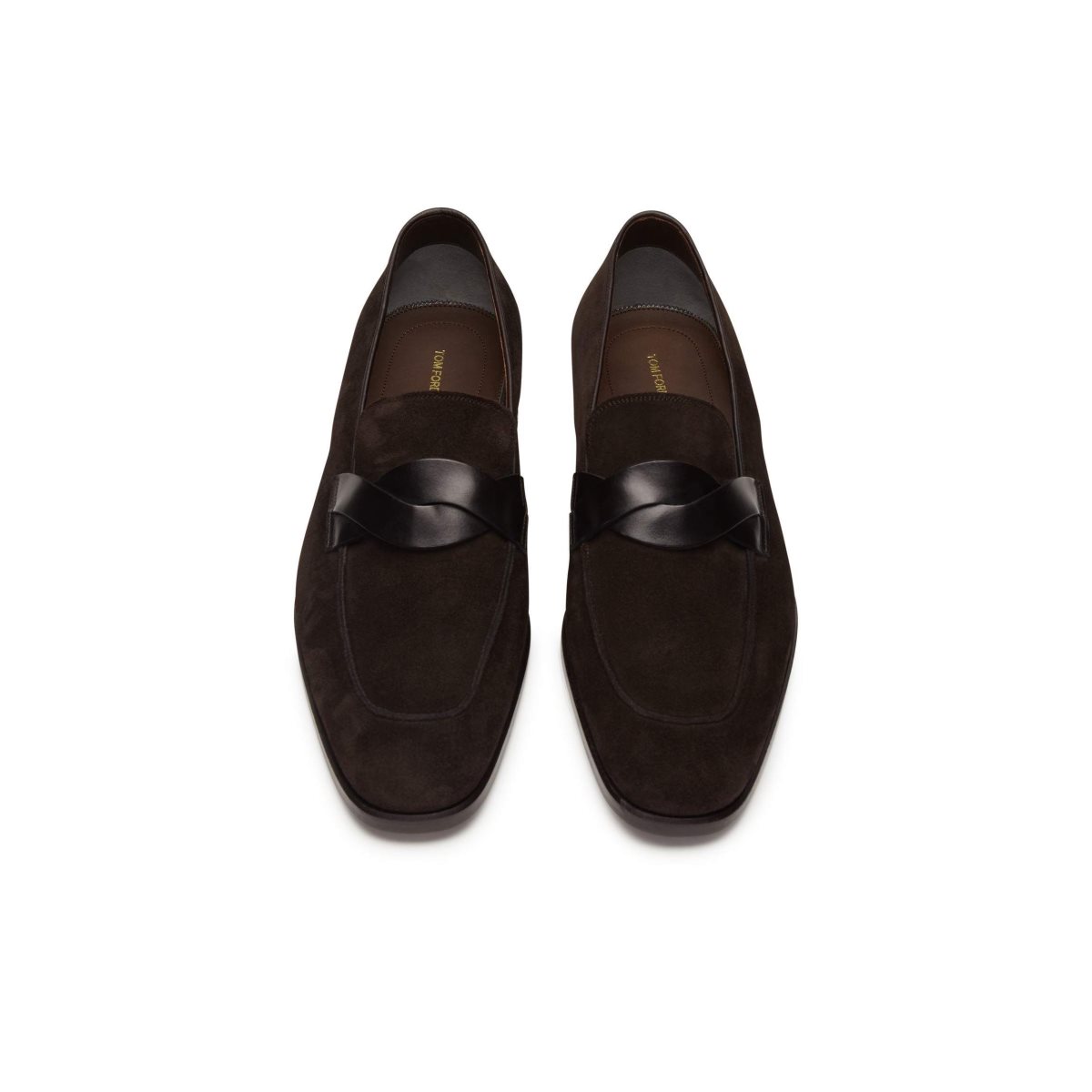 Tom Ford Mocka Elkan Twisted Band Loafers Herr Mörk | 670RQLPVO