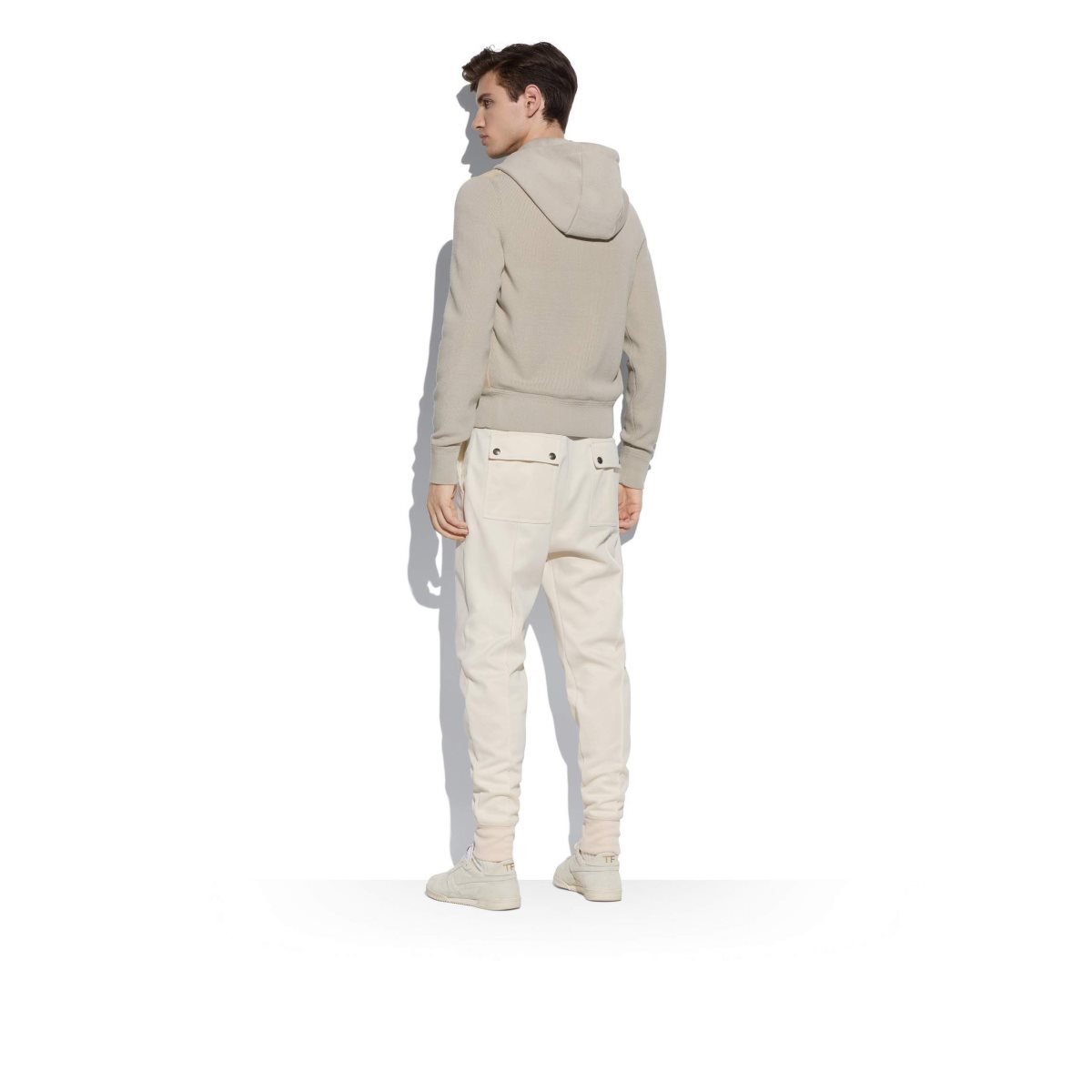 Tom Ford Mocka Front Hoodie Ytterkläder Herr Buff | 064BNRTMG