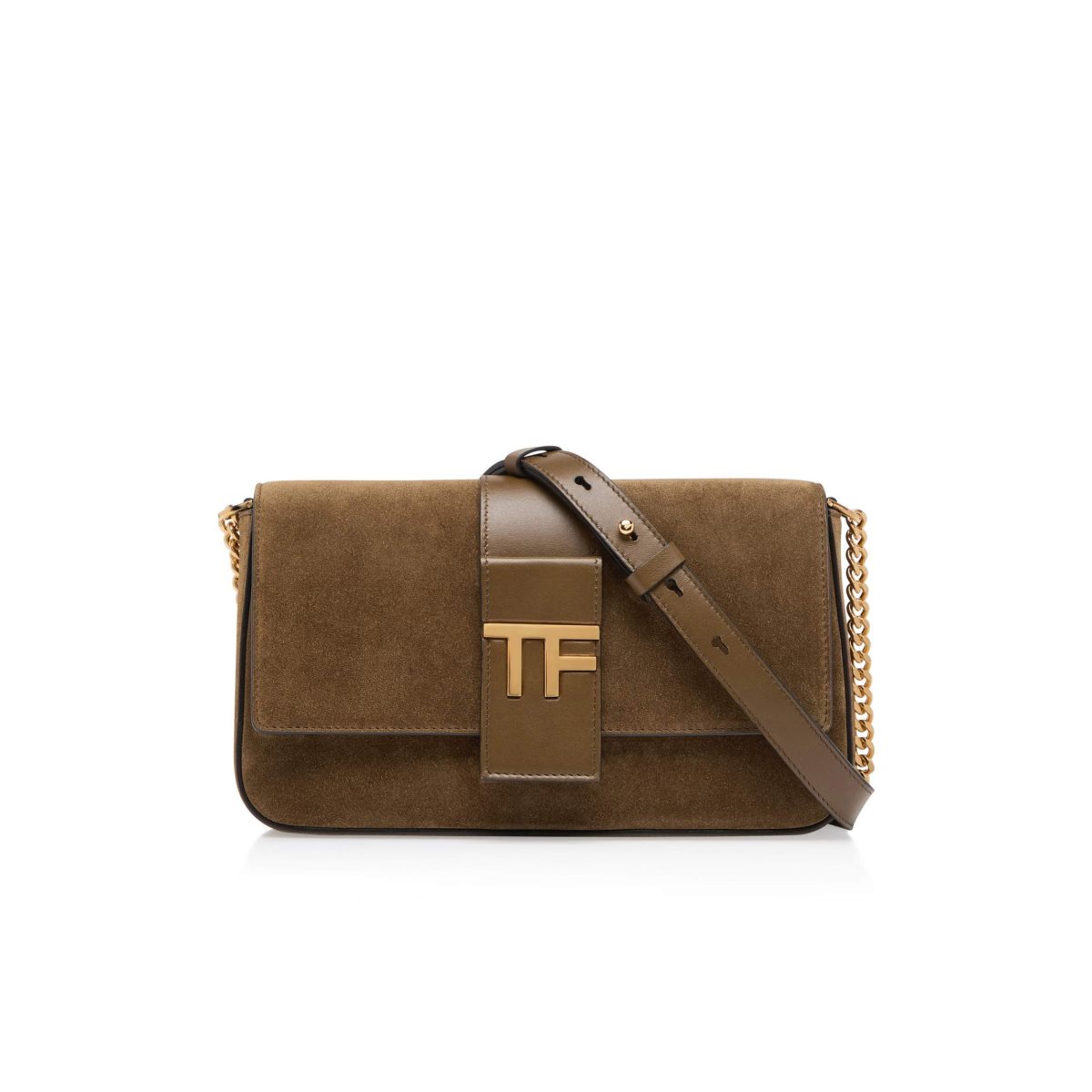 Tom Ford Mocka Läder Tf Chain Crossbody Väska Dam Sienna | 548VZJQET