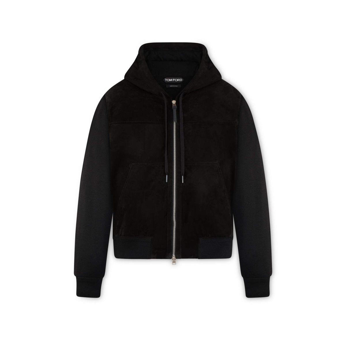 Tom Ford Mocka Merino Hoodie Stickat Herr Svarta | 419NDLMYQ