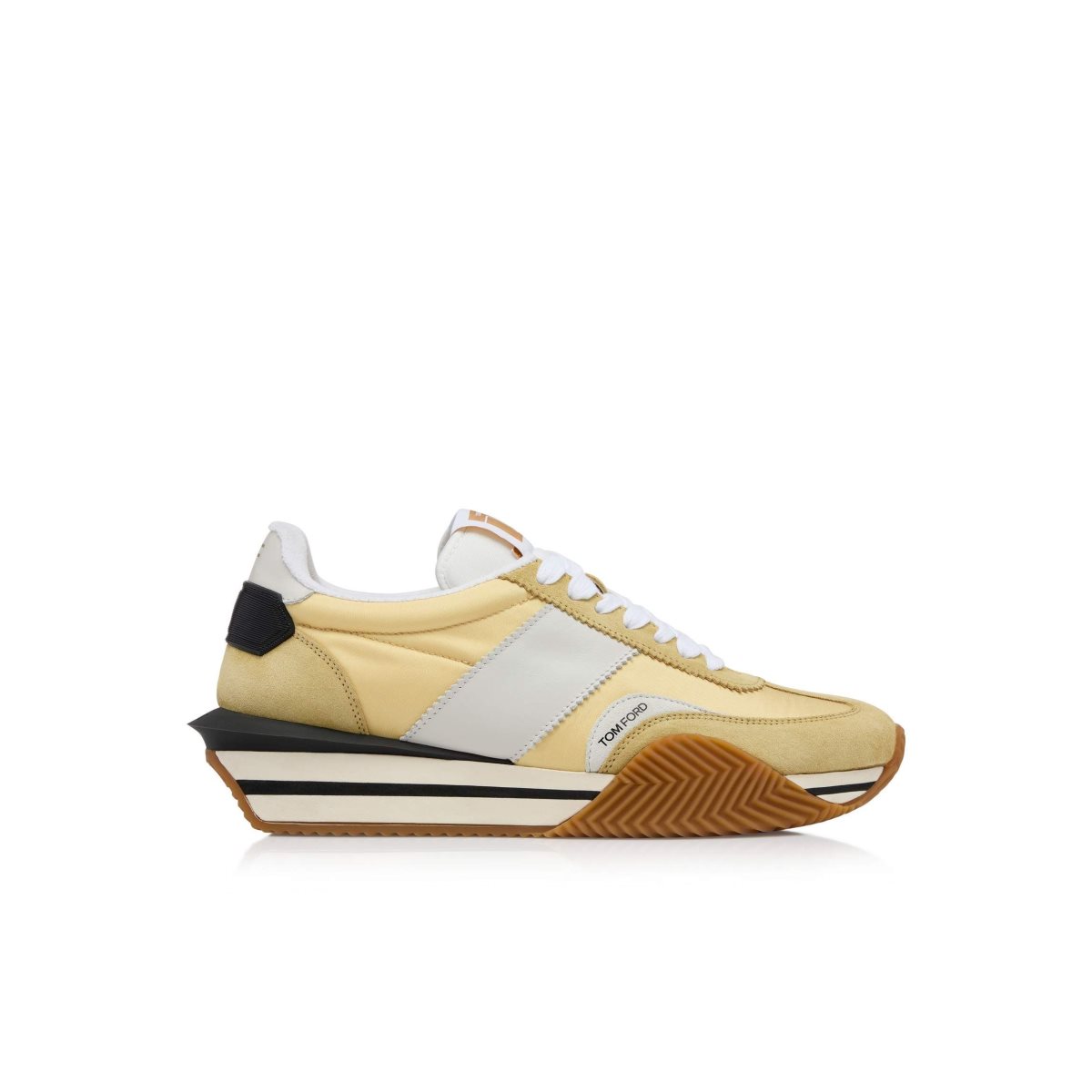 Tom Ford Mocka Technical Fabric James Sneakers Herr Ljusgula Vita | 250XYNQGE