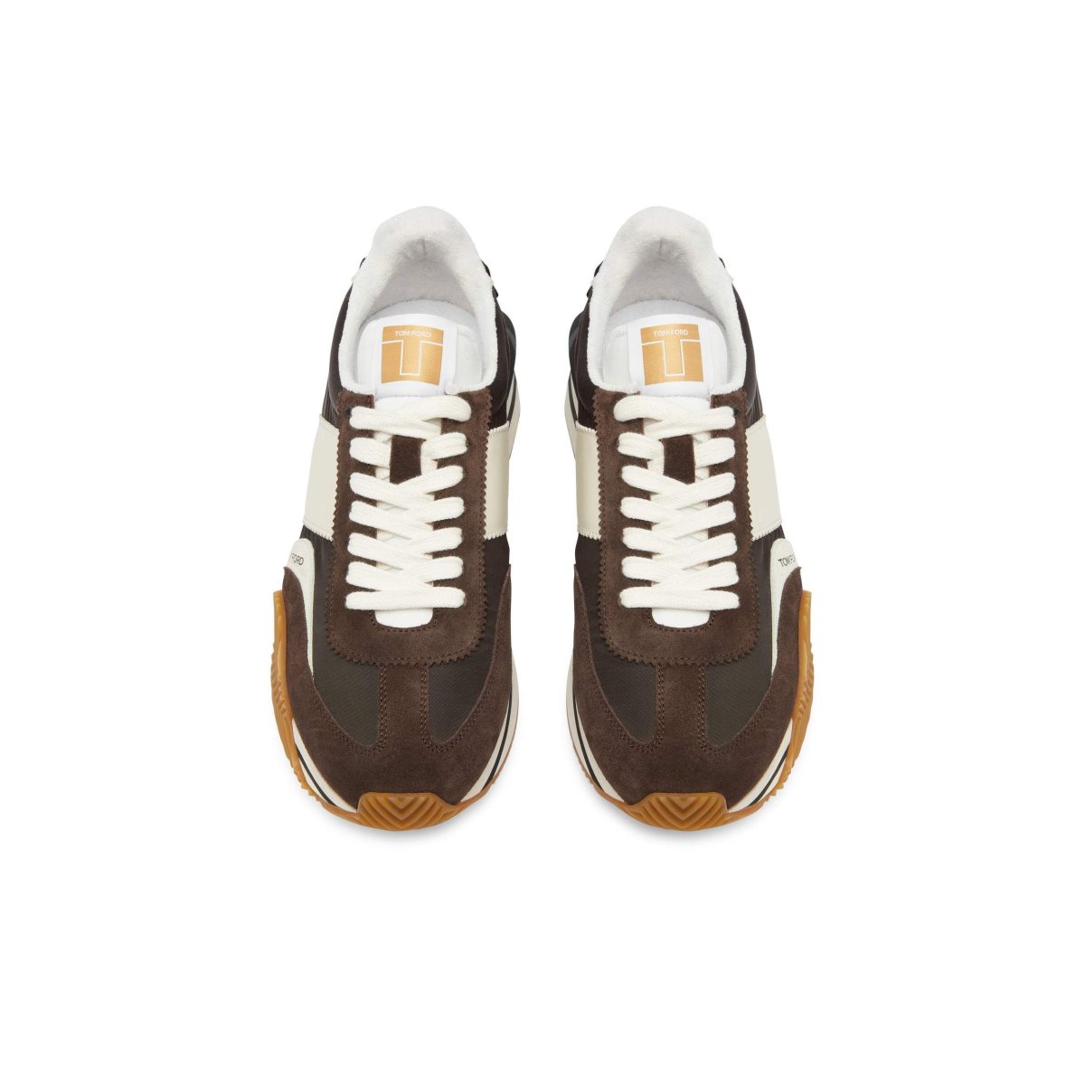 Tom Ford Mocka Technical Fabric James Sneakers Herr Vita Grädde | 492WYPATL