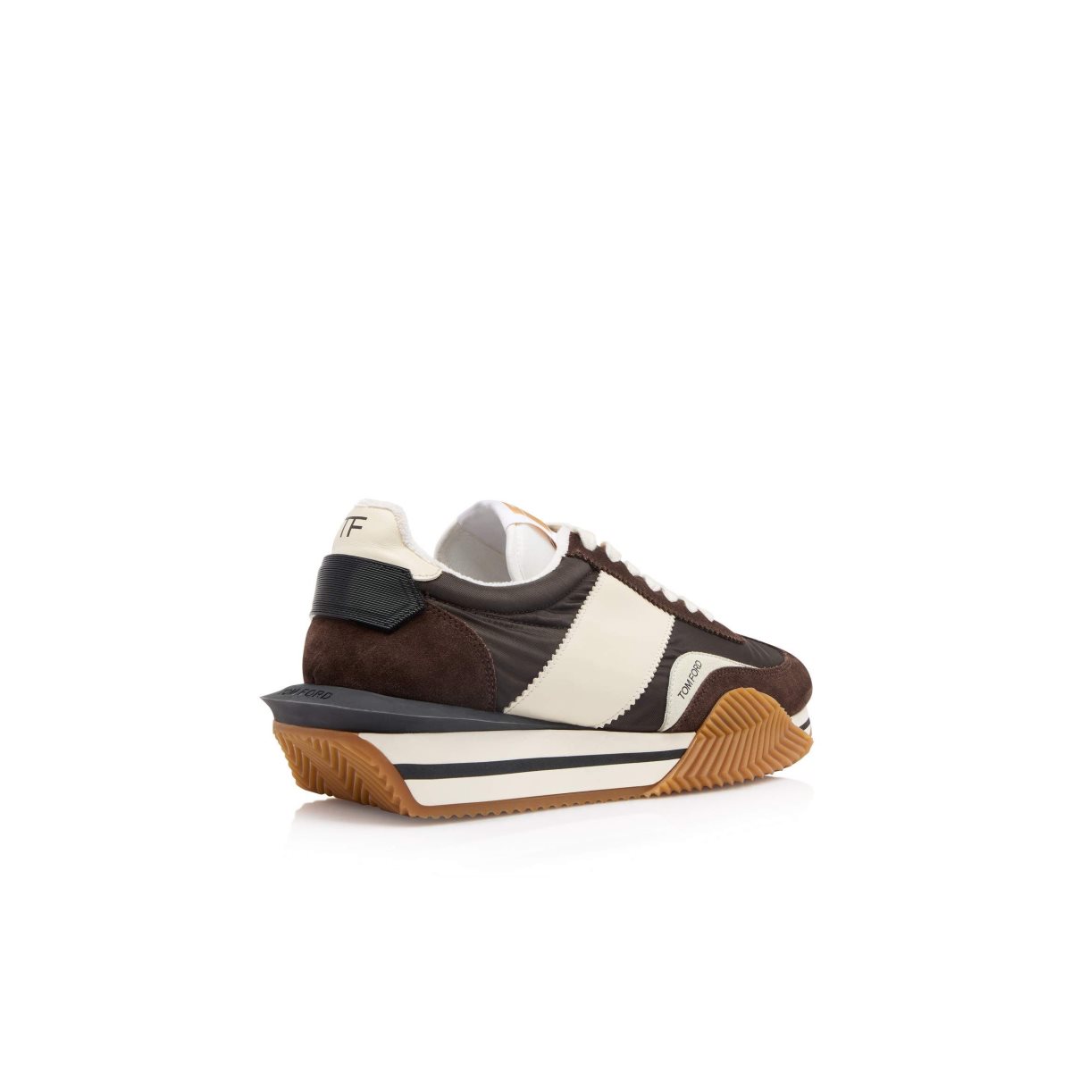 Tom Ford Mocka Technical Fabric James Sneakers Herr Vita Grädde | 492WYPATL