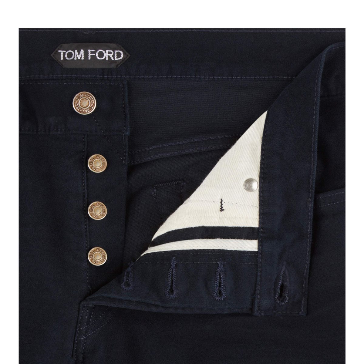 Tom Ford Moleskin Stretch Slim Fit Jeans Herr Marinblå | 862XCGRVE