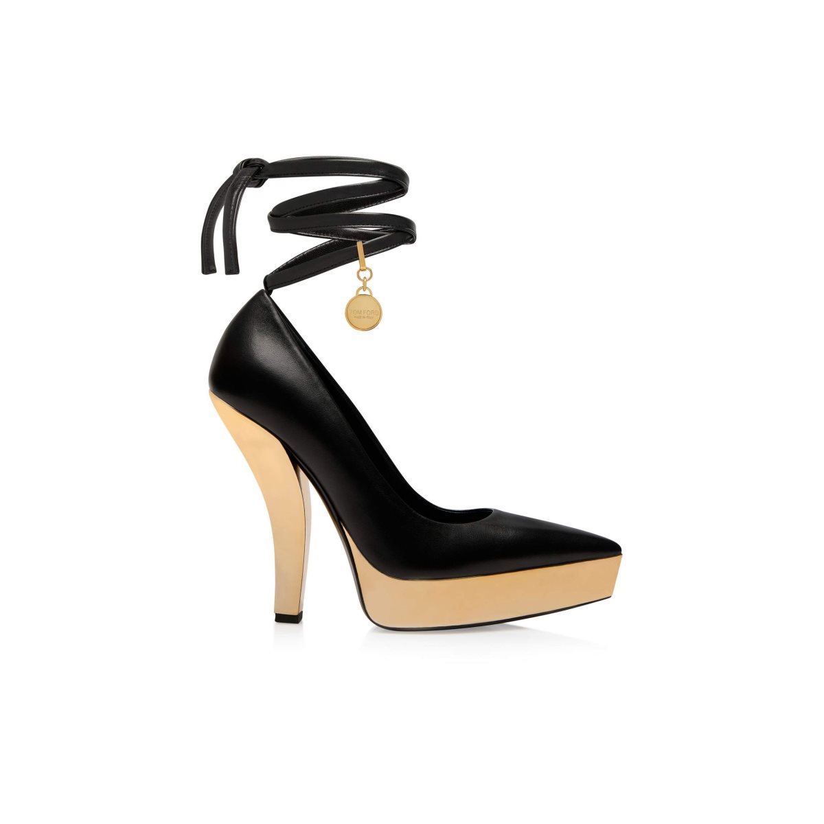 Tom Ford Nappa Läder Scoop Ankle Wrap Pumps Dam Svarta | 864SFQEBJ