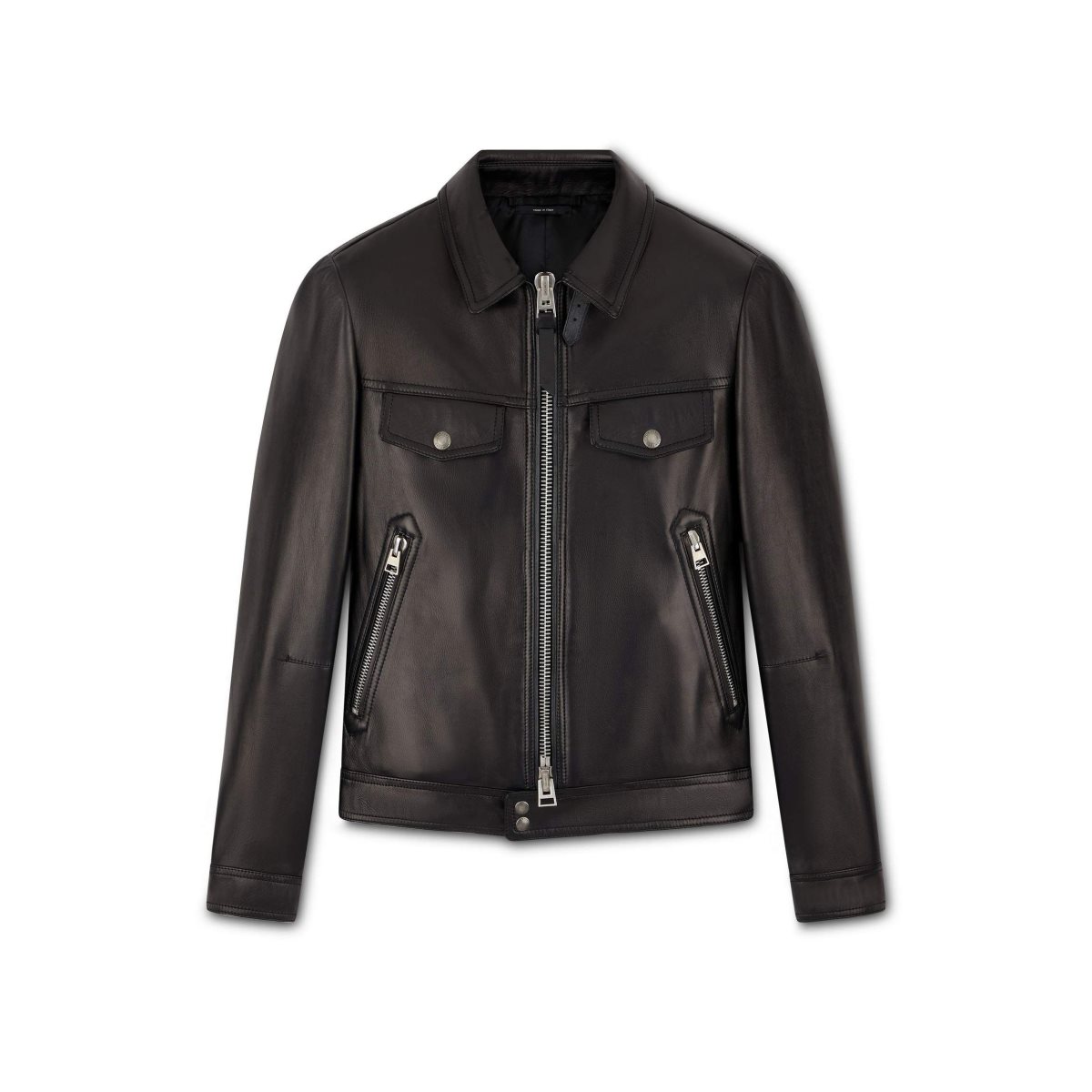 Tom Ford Nappa Plonge Zip Collar Blouson Ytterkläder Herr Svarta | 856HSMTYF