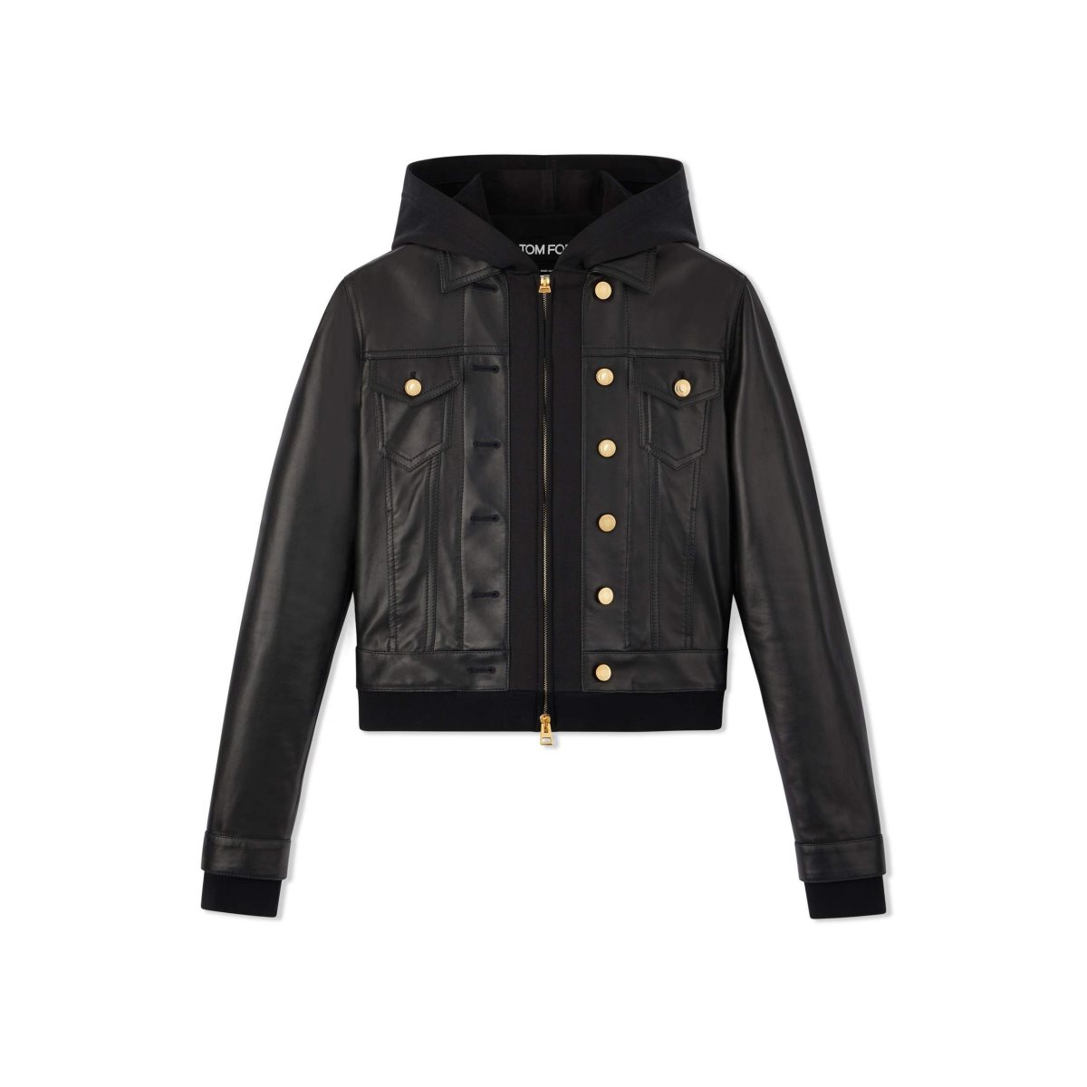 Tom Ford New Plonge & Silk Blend Fleece Jean Jacket Ytterkläder Dam Svarta | 248AKILDT